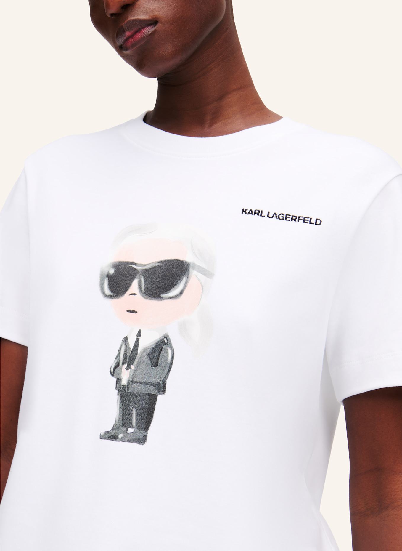 KARL LAGERFELD IKON T-SHIRT, Farbe: WEISS (Bild 4)