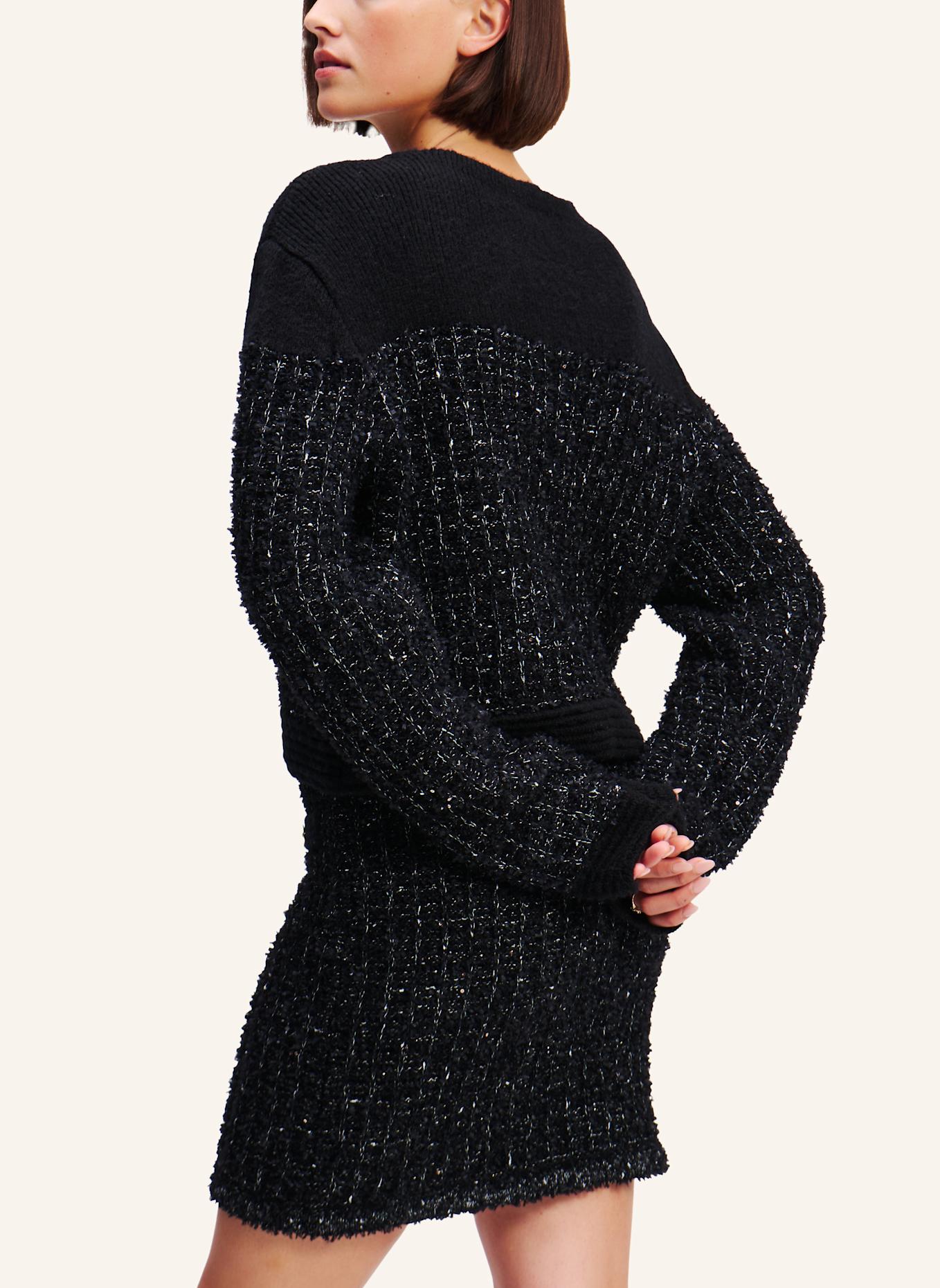 KARL LAGERFELD KARL ESSENTIAL STRICKWESTE AUS BOUCLÉ, Farbe: SCHWARZ (Bild 2)