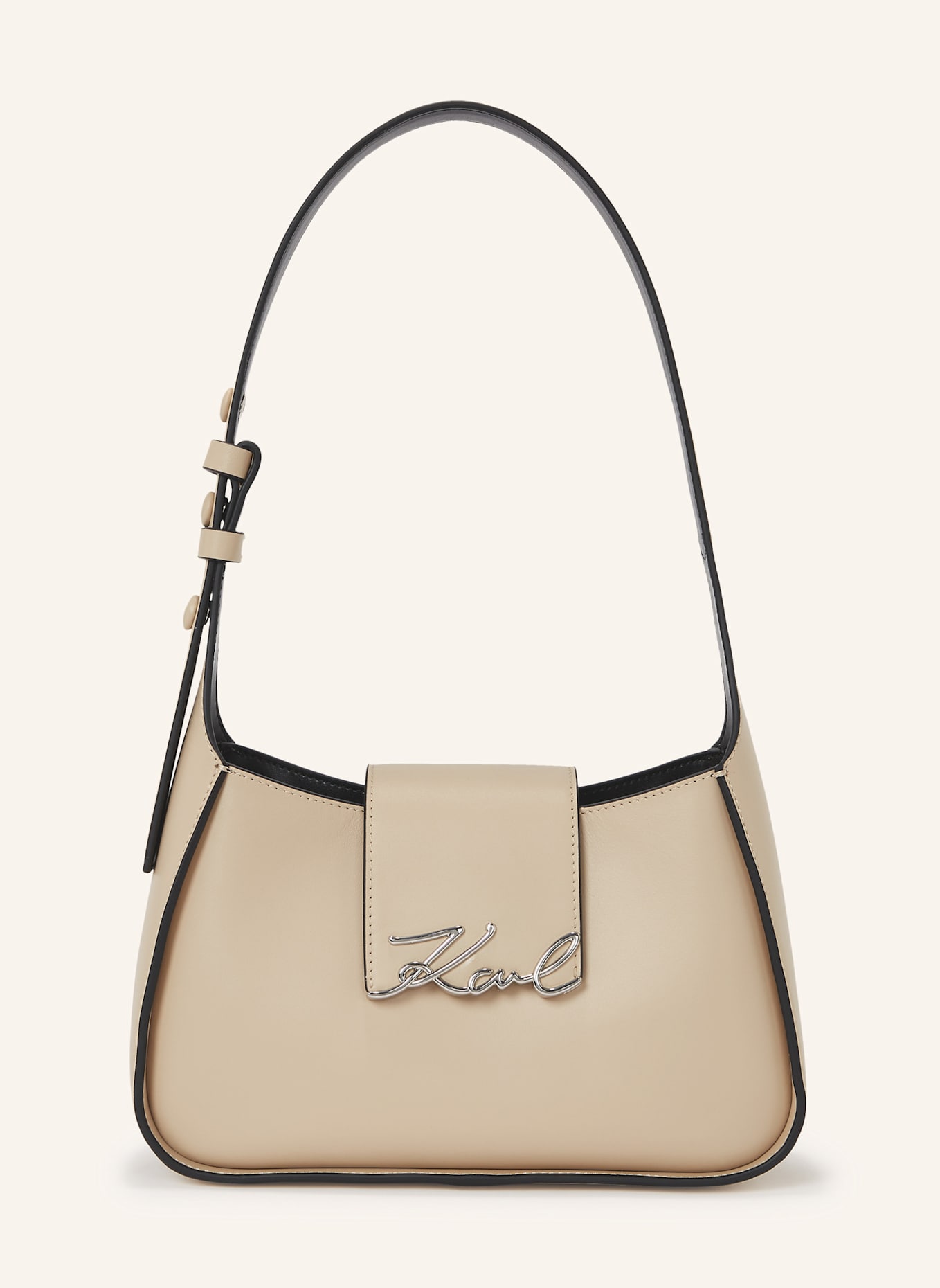 KARL LAGERFELD K/SIGNATURE KLEINE SCHULTERTASCHE, Farbe: BEIGE (Bild 1)