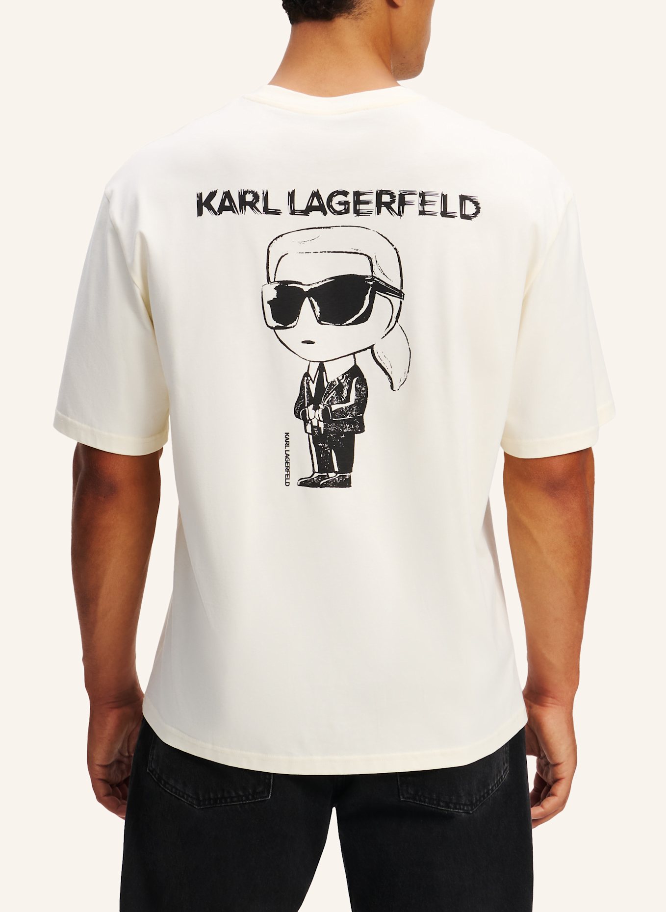 KARL LAGERFELD IKON T-SHIRT, Farbe: BEIGE (Bild 2)