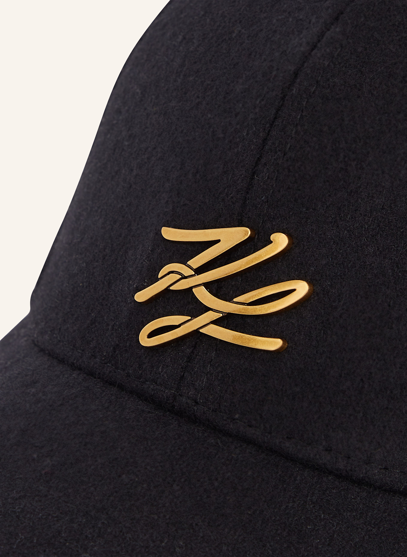 KARL LAGERFELD K/AUTOGRAPH WOOL CAP, Farbe: SCHWARZ (Bild 3)