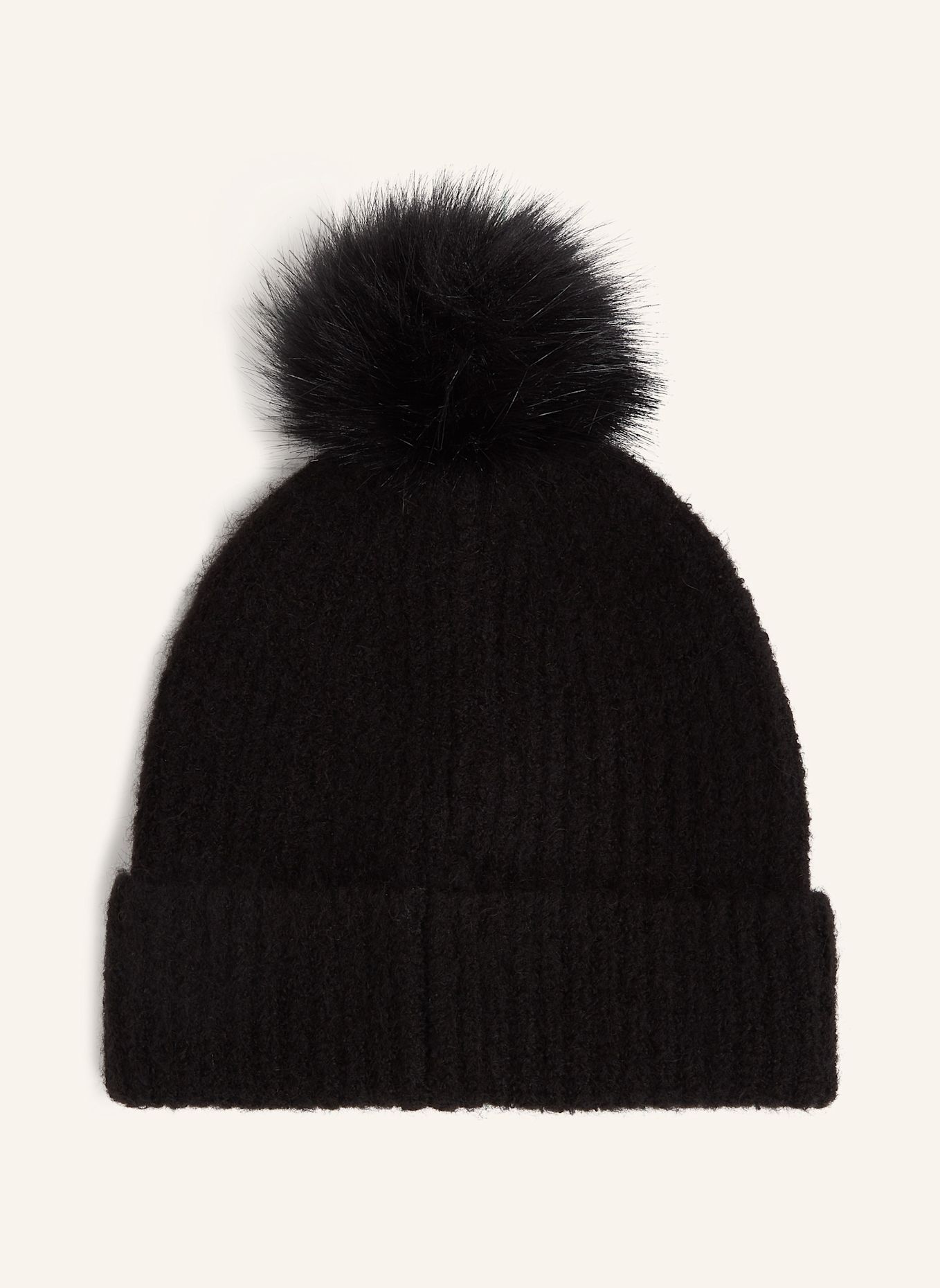 KARL LAGERFELD K/AUTOGRAPH BEANIE: SCHWARZ
