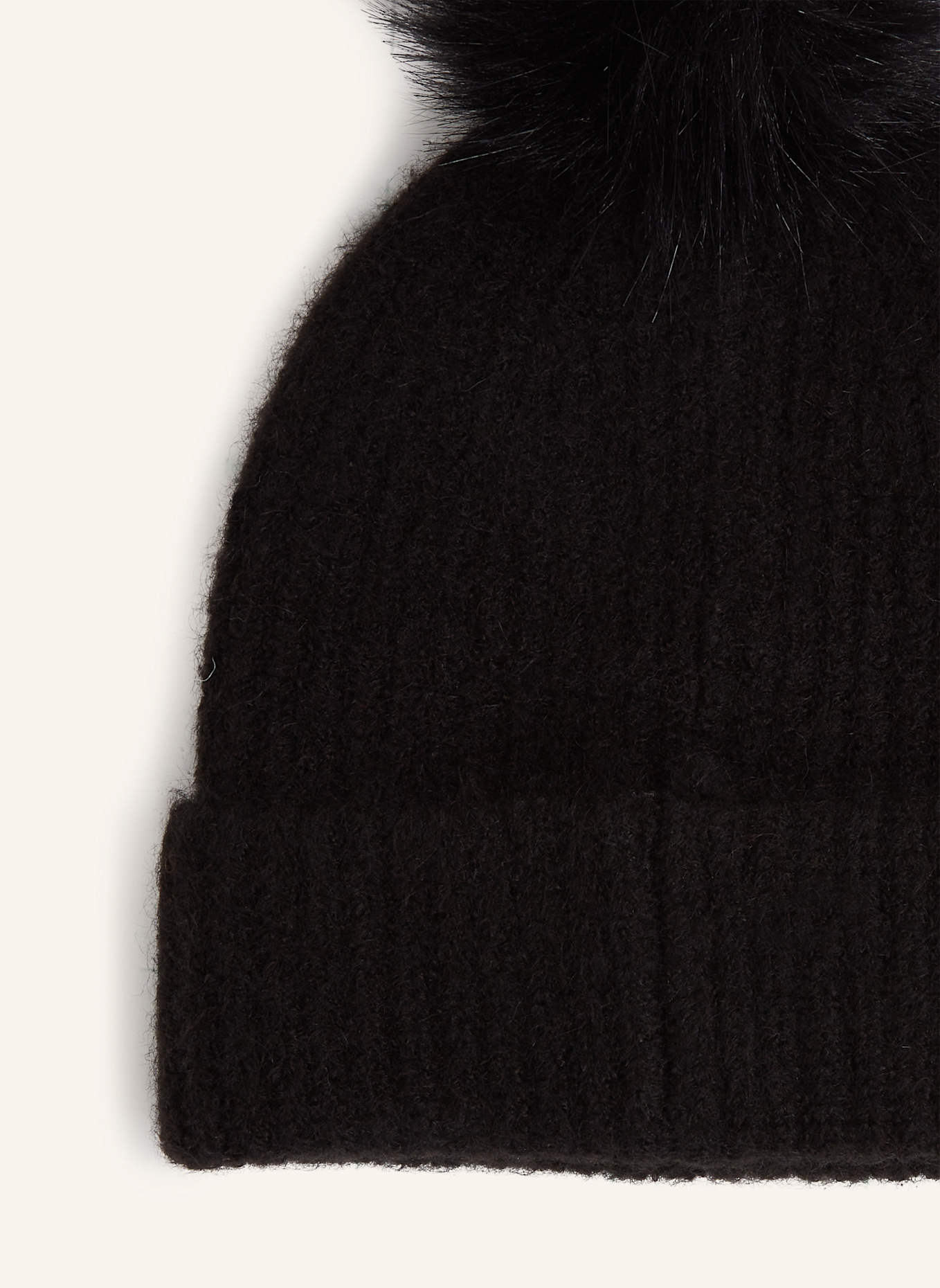 KARL LAGERFELD K/AUTOGRAPH BEANIE: SCHWARZ