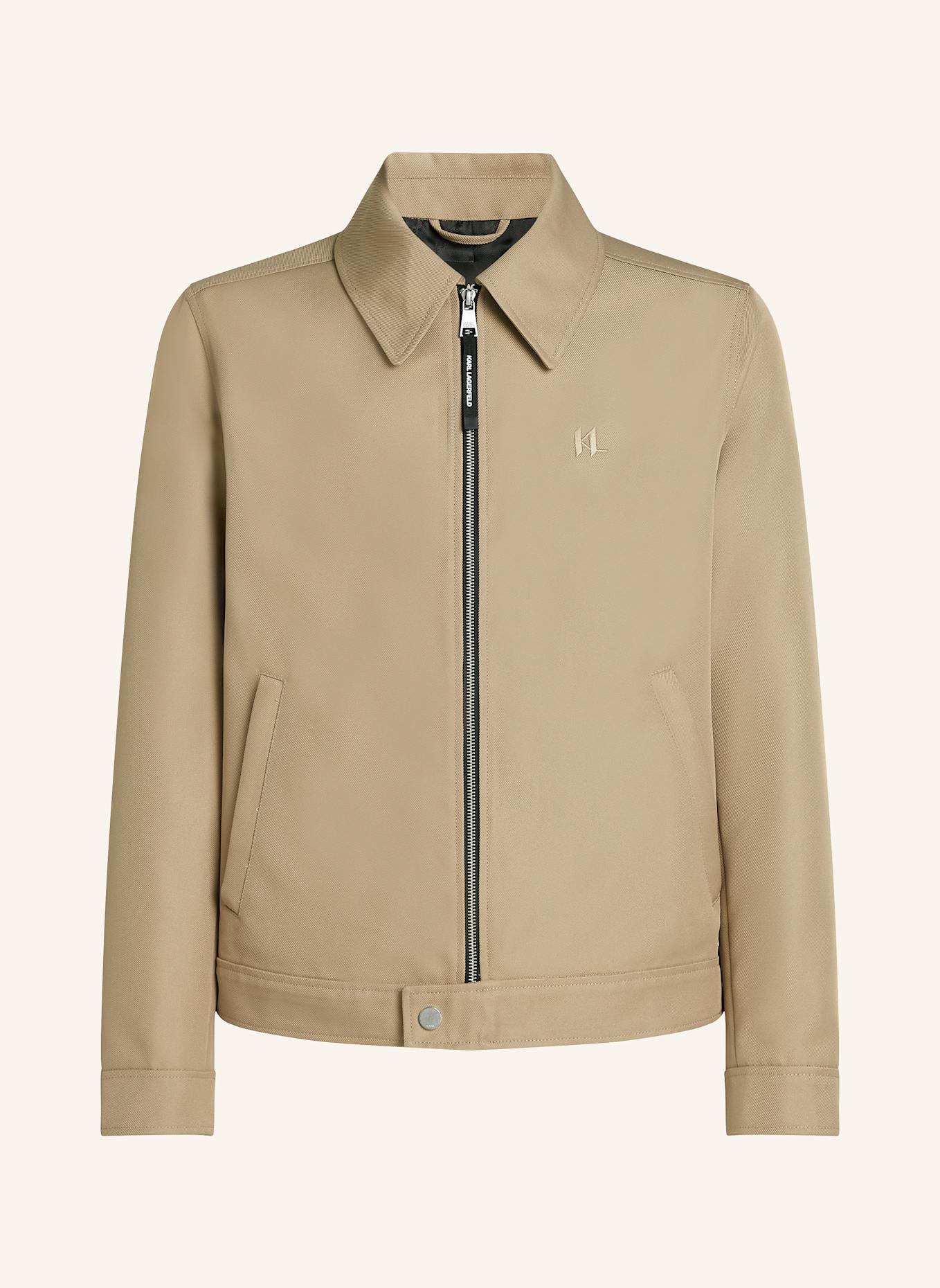 KARL LAGERFELD KL MONOGRAM KURZE JACKE, Farbe: TAUPE (Bild 1)