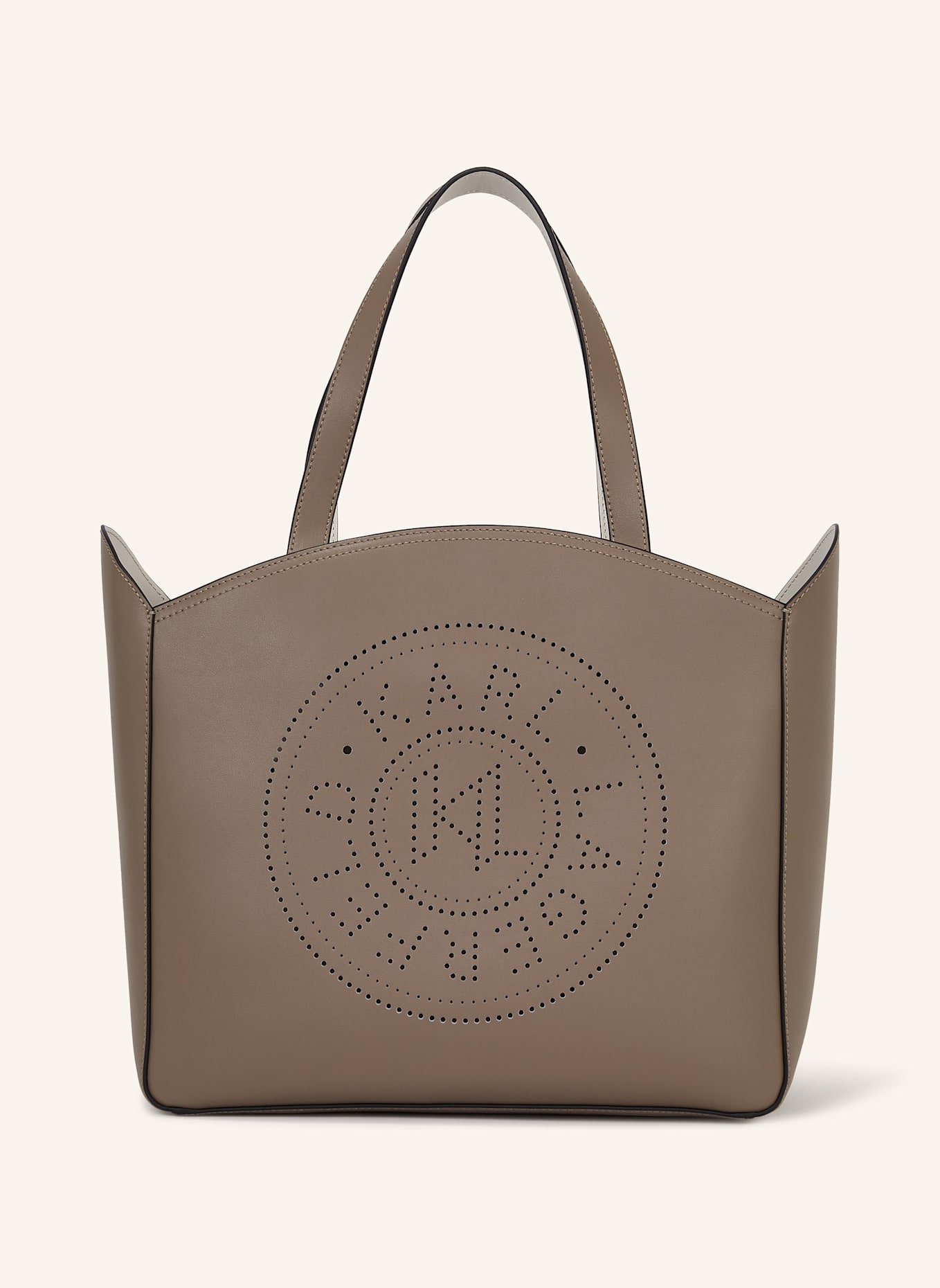 KARL LAGERFELD K/CIRCLE GROSSE TOTE-BAG MIT LOCHMUSTER, Farbe: SCHWARZ (Bild 1)