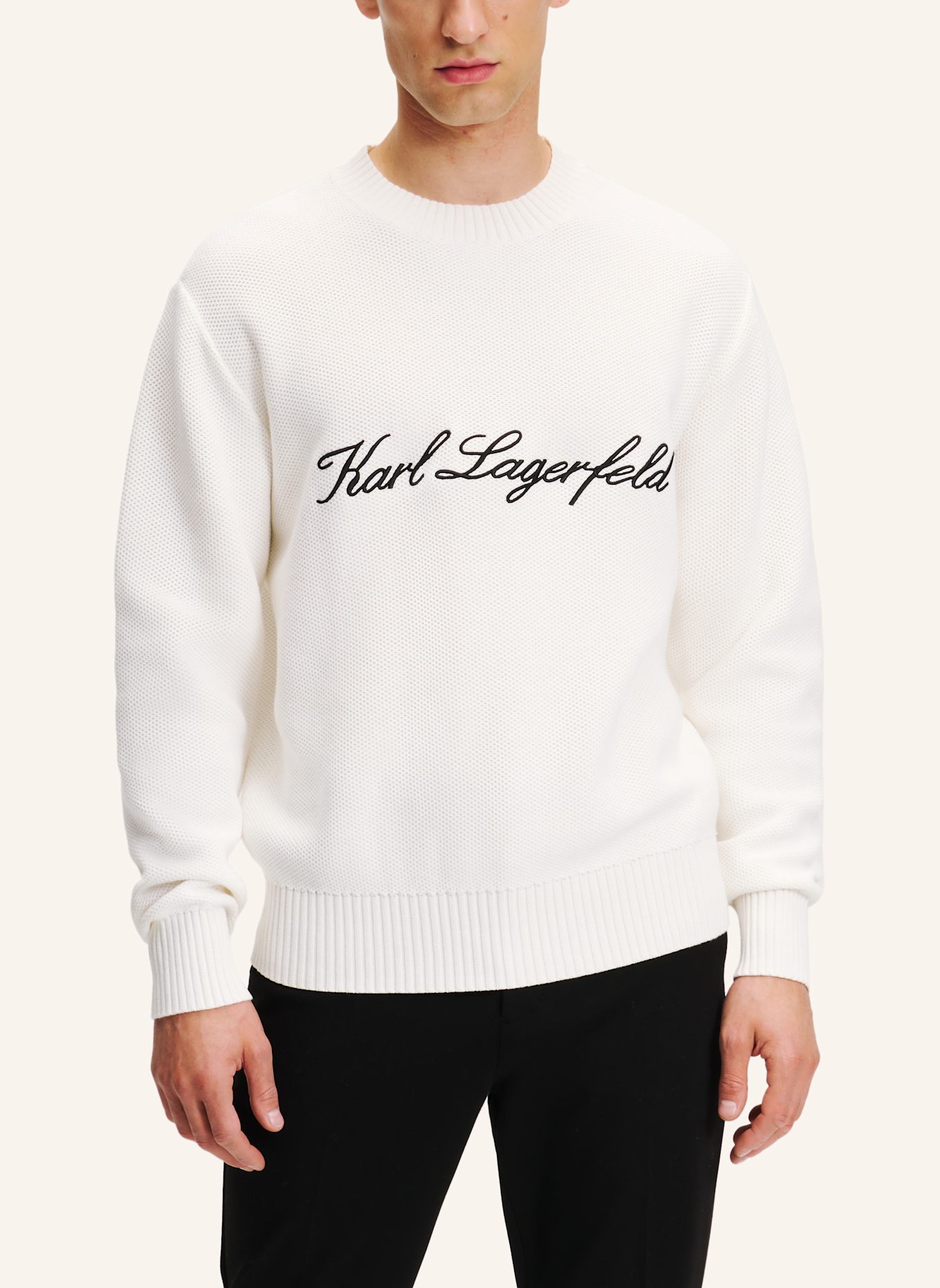 KARL LAGERFELD HOTEL KARL PULLOVER, Farbe: BEIGE (Bild 5)