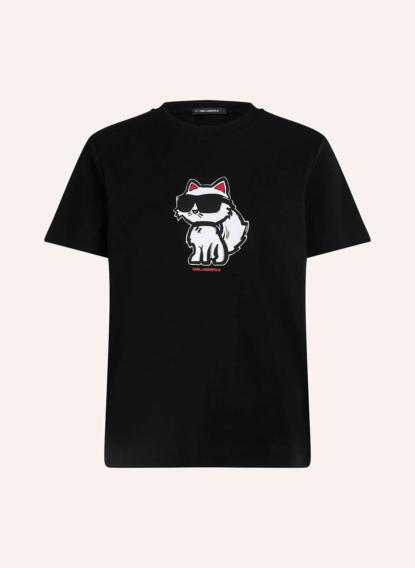 KARL LAGERFELD IKON CHOUPETTE T-SHIRT, Farbe: SCHWARZ (Bild 1)