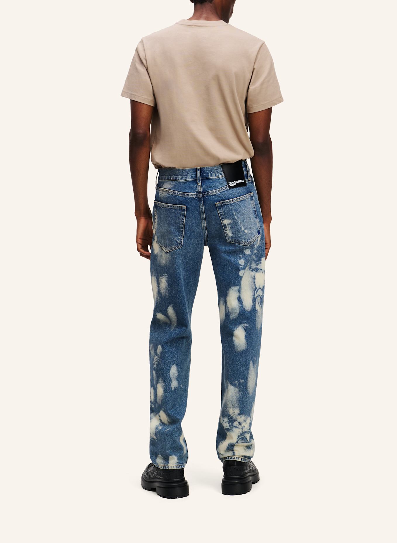 KARL LAGERFELD JEANS BLEACHED STRAIGHT JEANS, Farbe: BLAU (Bild 2)