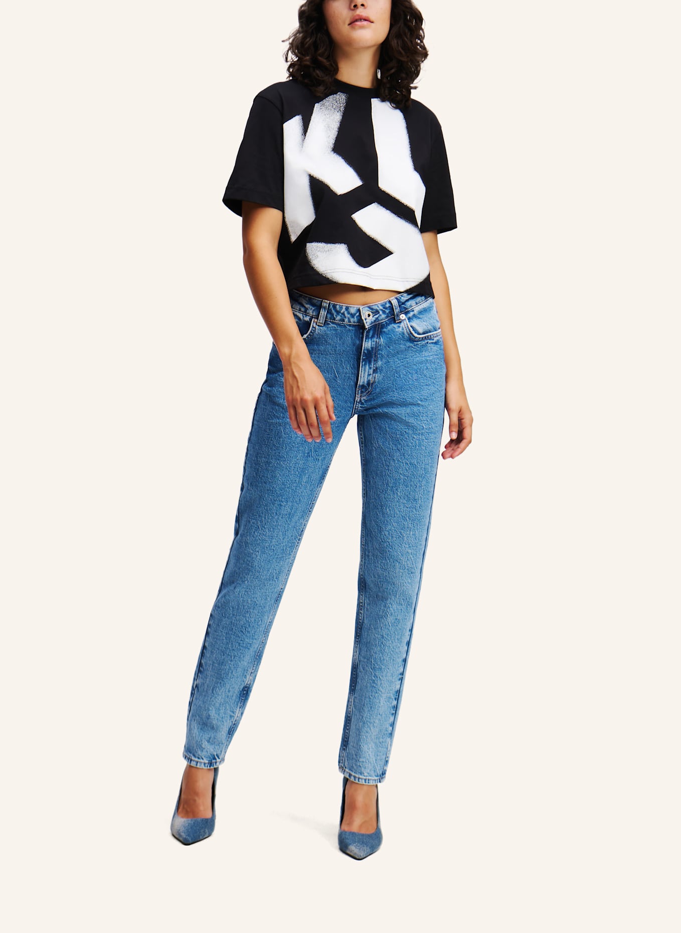 KARL LAGERFELD JEANS MOM JEANS, Farbe: BLAU (Bild 5)