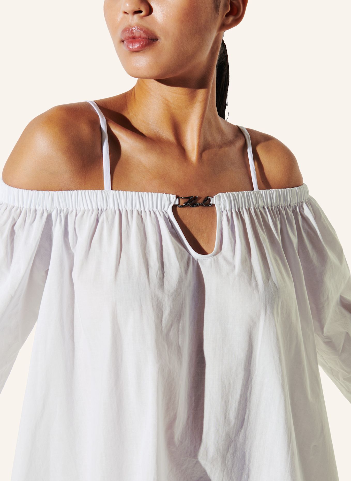 KARL LAGERFELD Strandkleid: WEISS