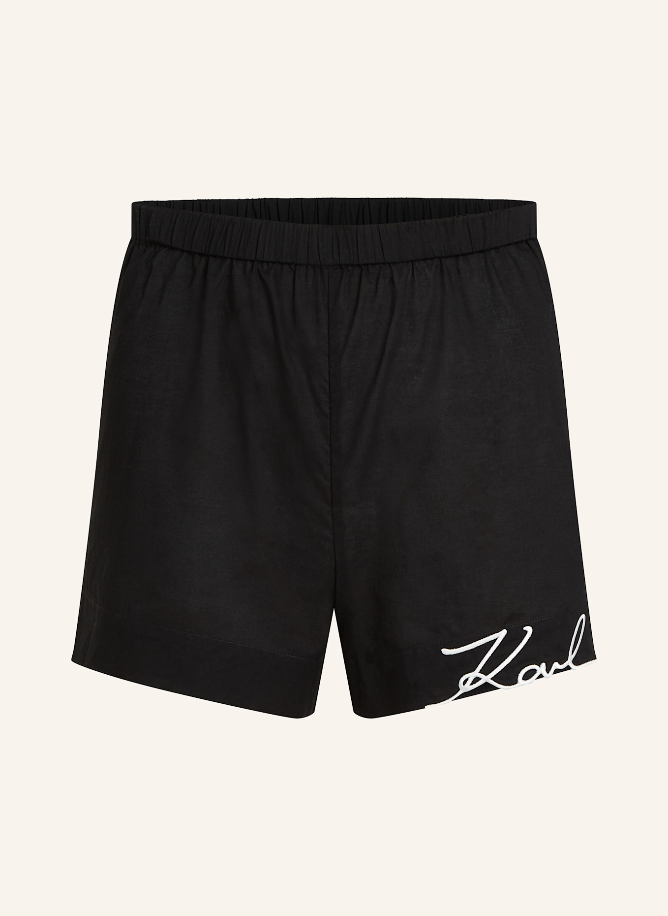 KARL LAGERFELD K/SIGNATURE BEACH SHORTS, Farbe: SCHWARZ (Bild 1)