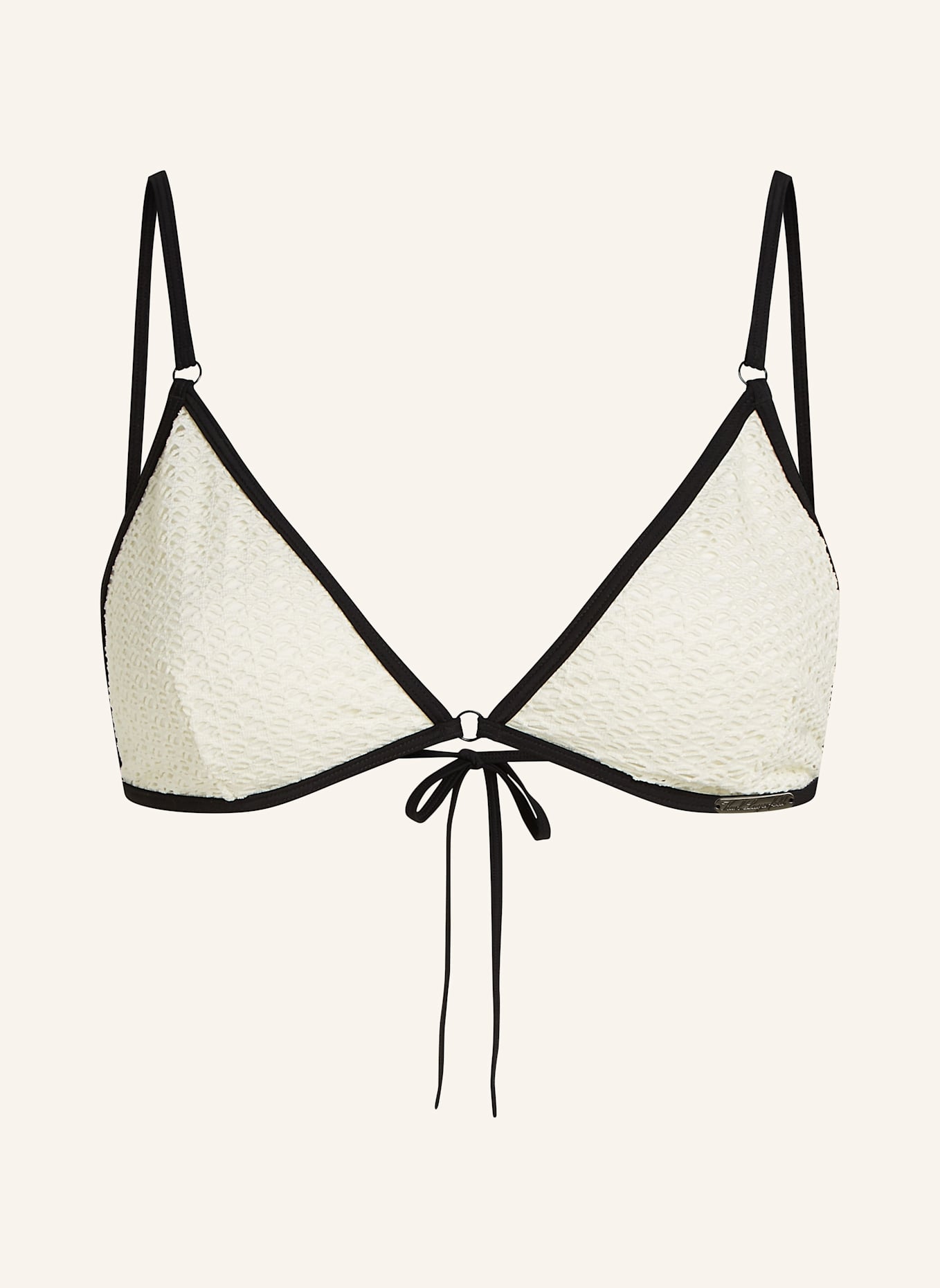 KARL LAGERFELD HOTEL KARL CROCHET TRIANGLE BIKINI TOP, Farbe: BEIGE (Bild 1)