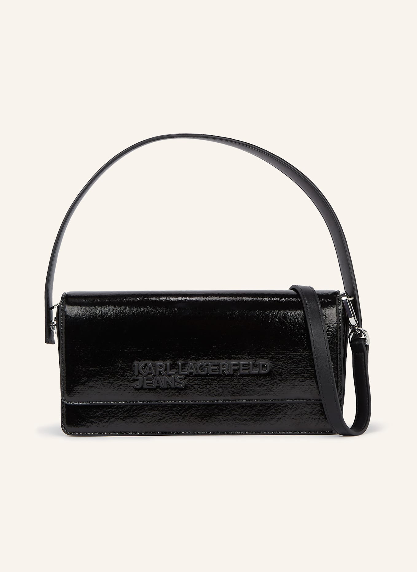 KARL LAGERFELD JEANS FAUX-LEATHER CROSSBODY BAG, Farbe: SCHWARZ (Bild 1)