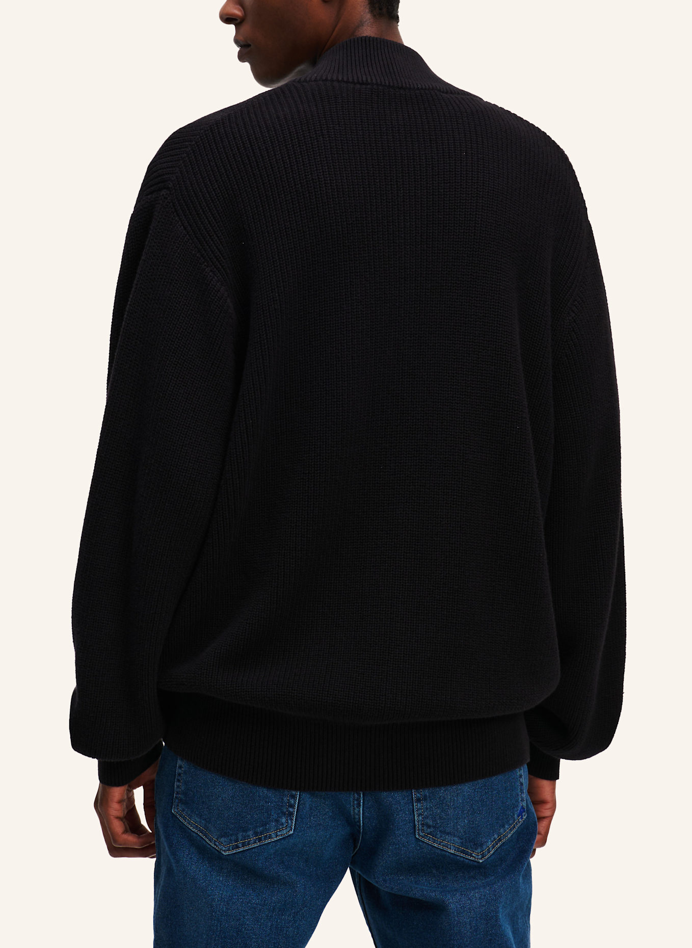 KARL LAGERFELD JEANS ZIP-UP SWEATER, Farbe: SCHWARZ (Bild 2)