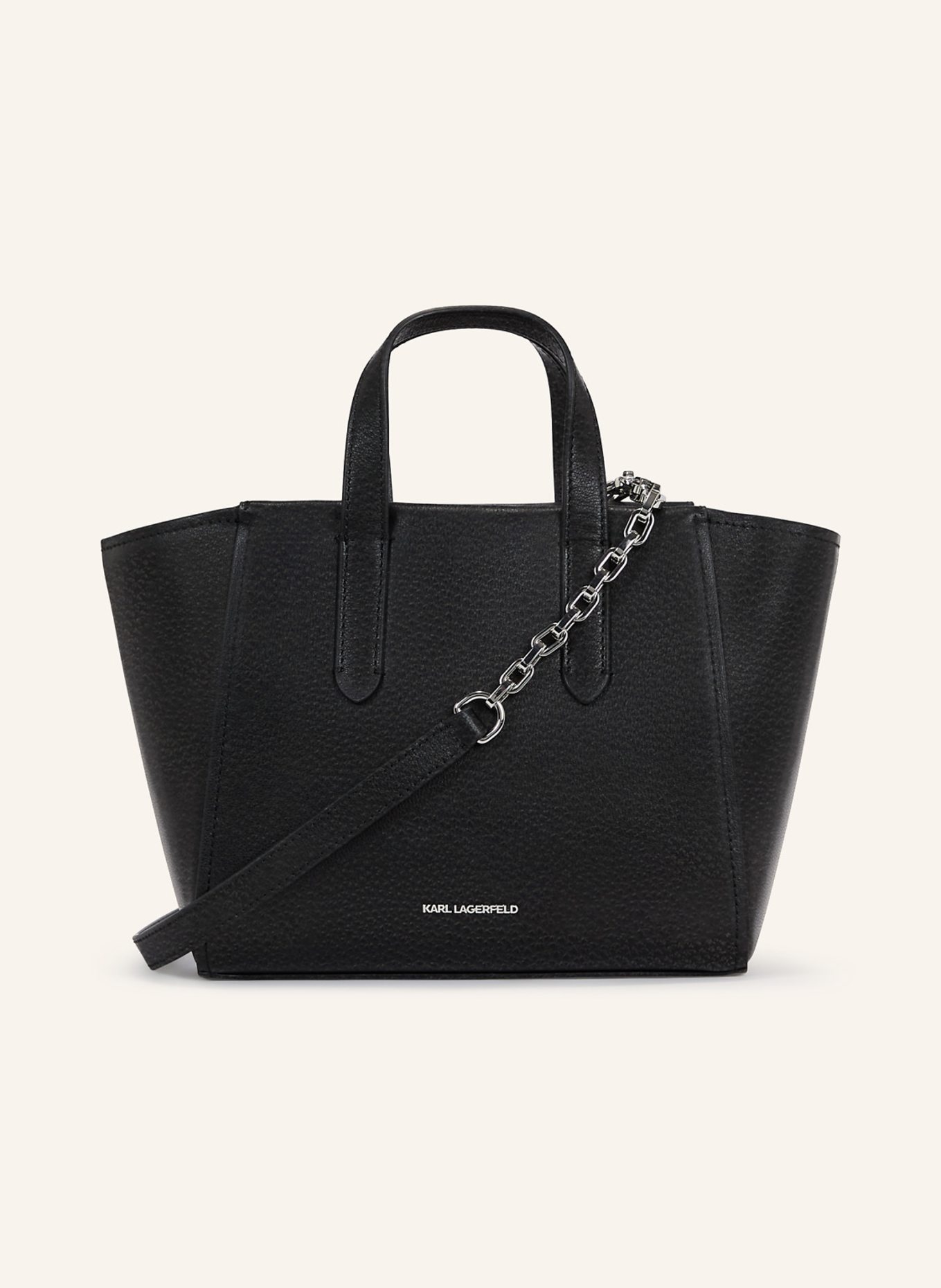 KARL LAGERFELD IKON GENOPPTE TOTE-BAG, Farbe: SCHWARZ (Bild 2)