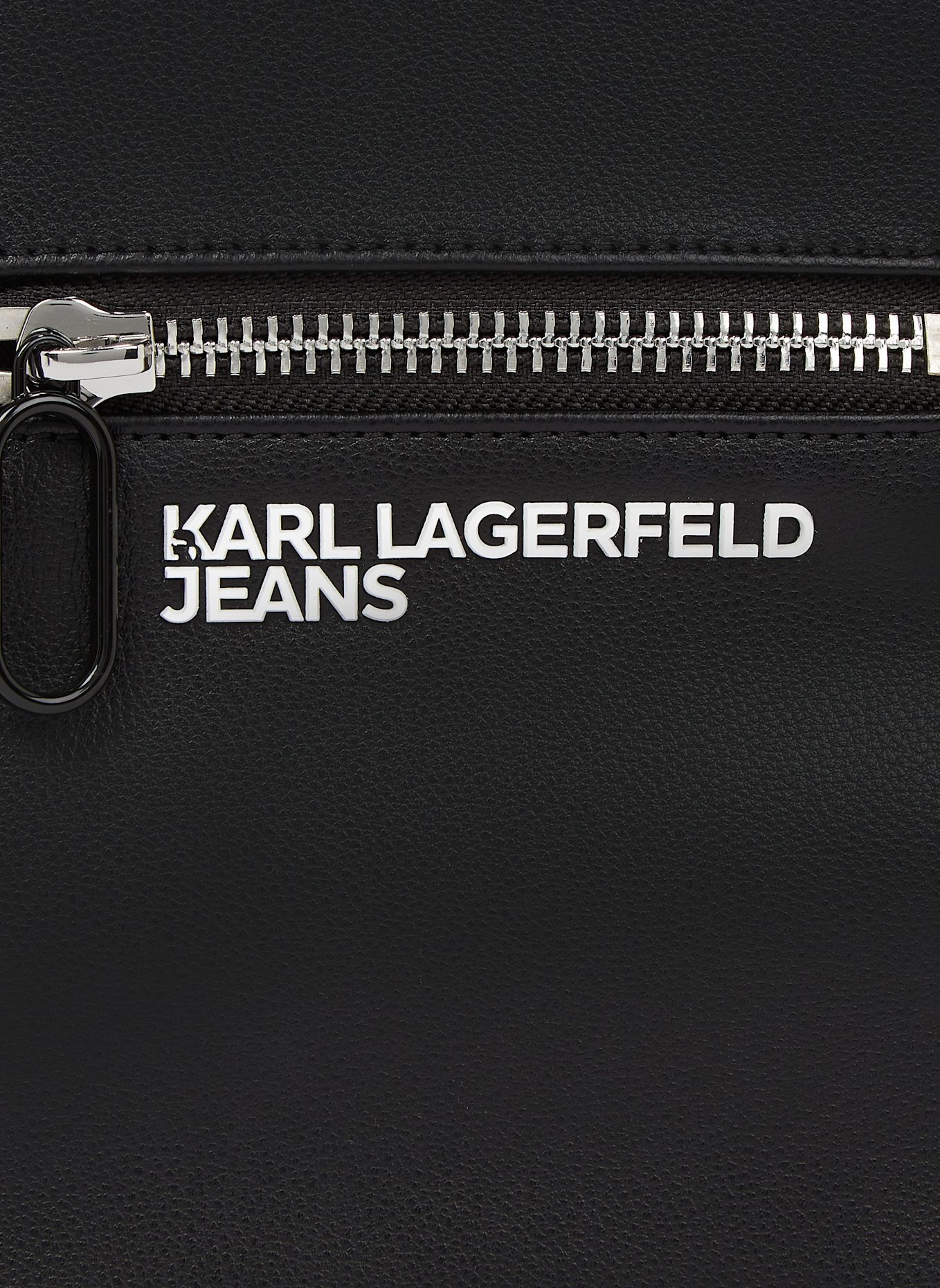 KARL LAGERFELD JEANS FAUX-LEATHER CROSSBODY BAG, Farbe: SCHWARZ (Bild 4)