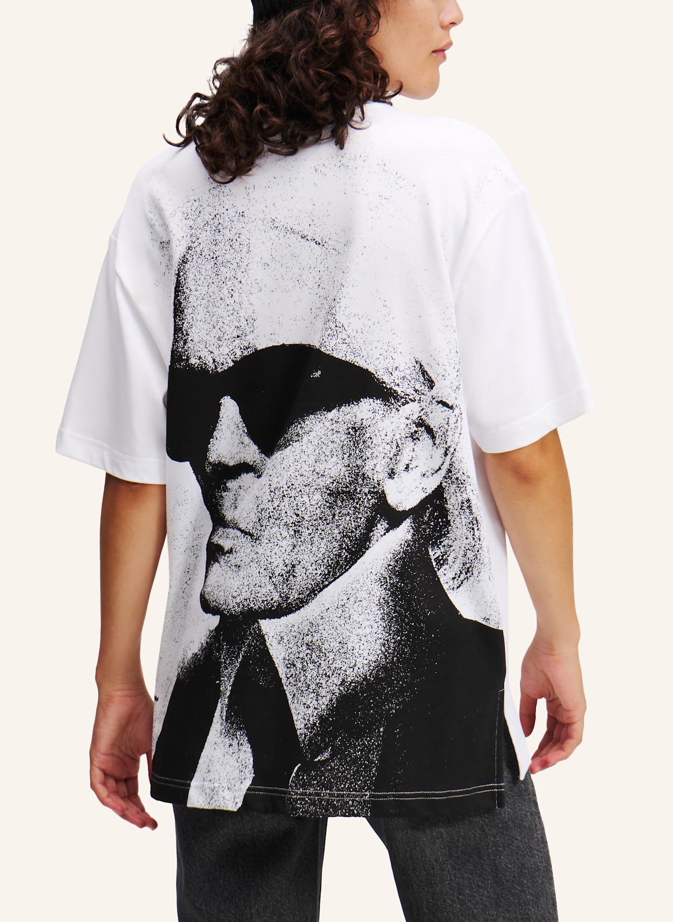 KARL LAGERFELD JEANS GRAFISCHES T-SHIRT MIT KARL-PRINT, Farbe: WEISS (Bild 2)