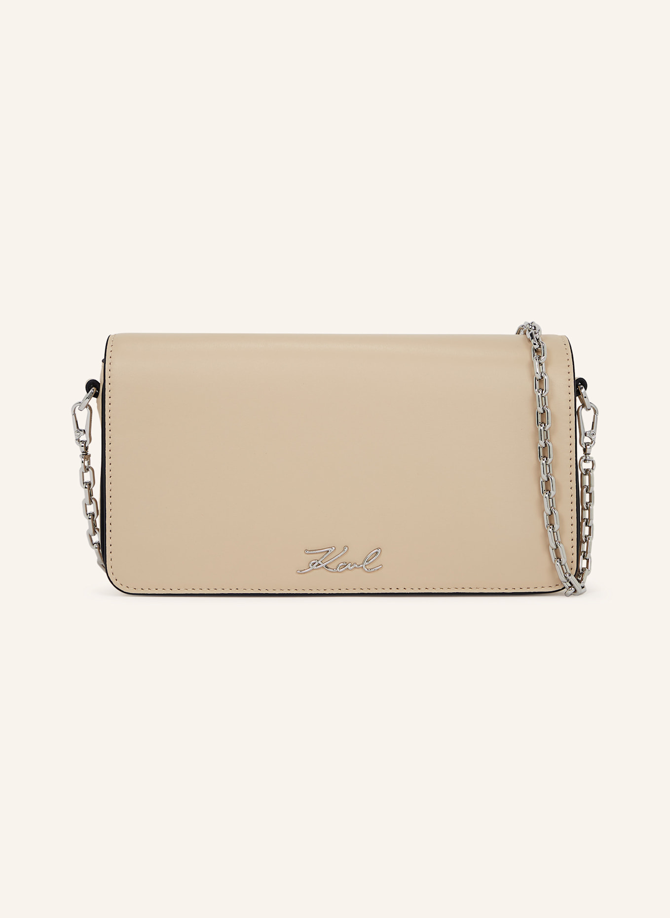 KARL LAGERFELD K/SIGNATURE POUCH: BEIGE