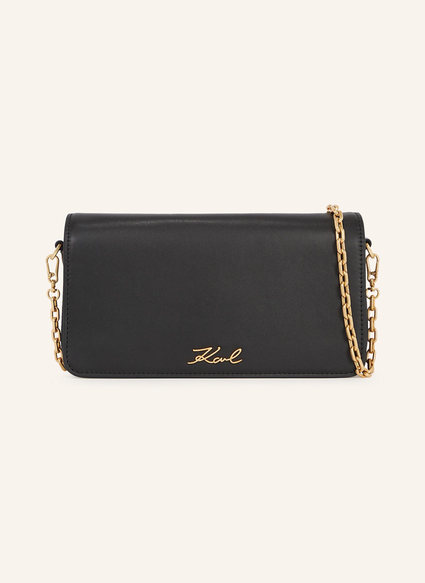 KARL LAGERFELD K/SIGNATURE POUCH, Farbe: SCHWARZ/ GOLD (Bild 1)