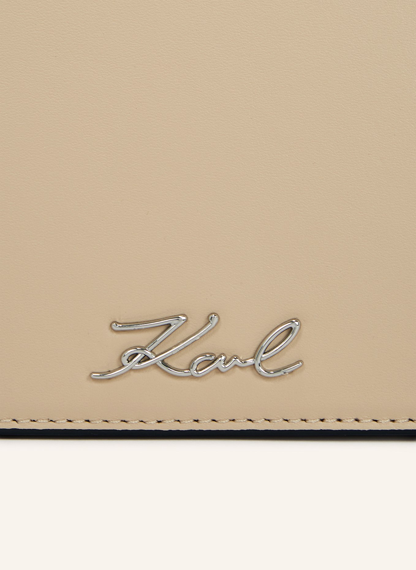 KARL LAGERFELD K/SIGNATURE POUCH: BEIGE