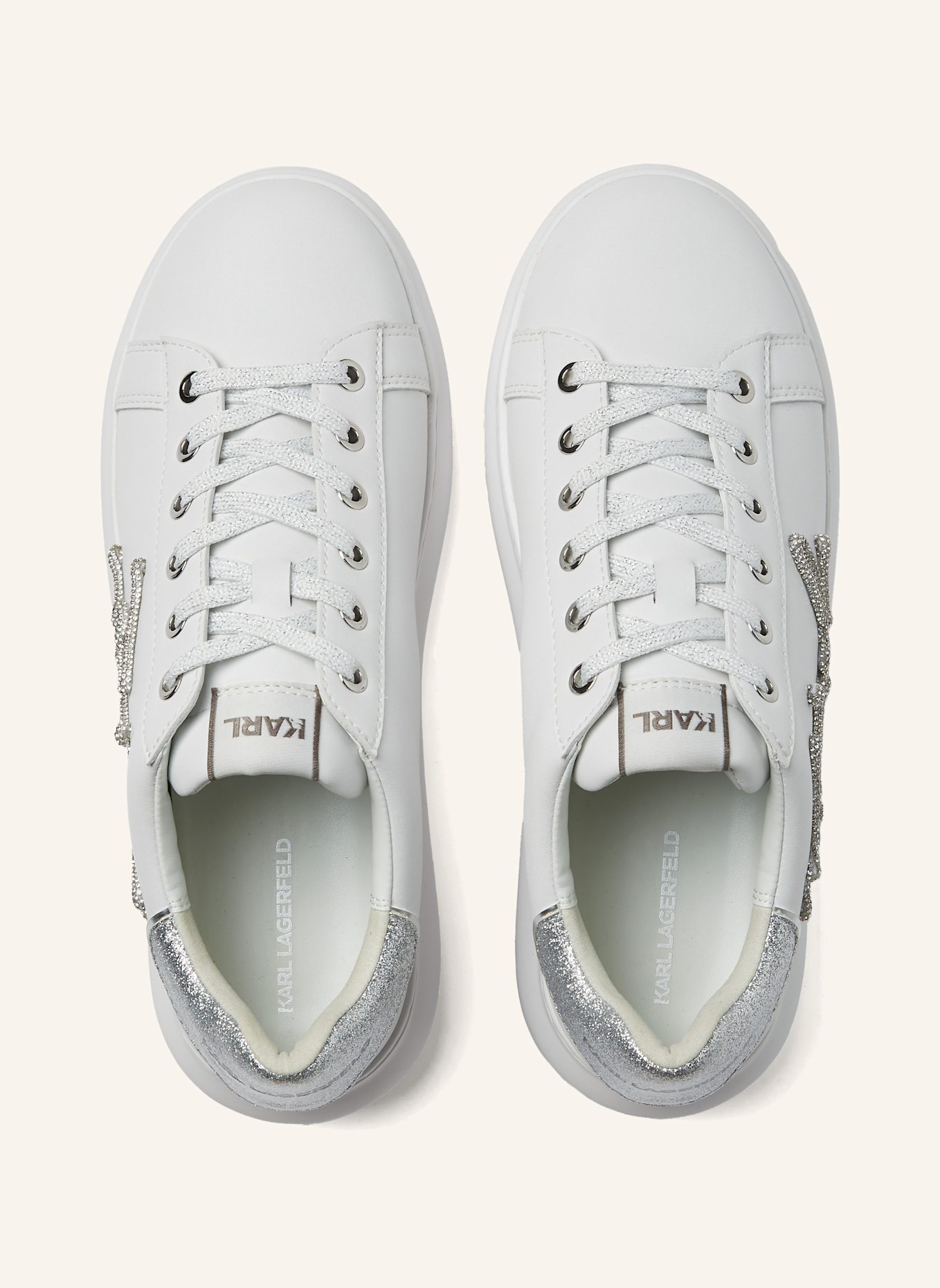 KARL LAGERFELD KAPRI SIGNIA RHINESTONE SNEAKERS, Farbe: WEISS (Bild 5)