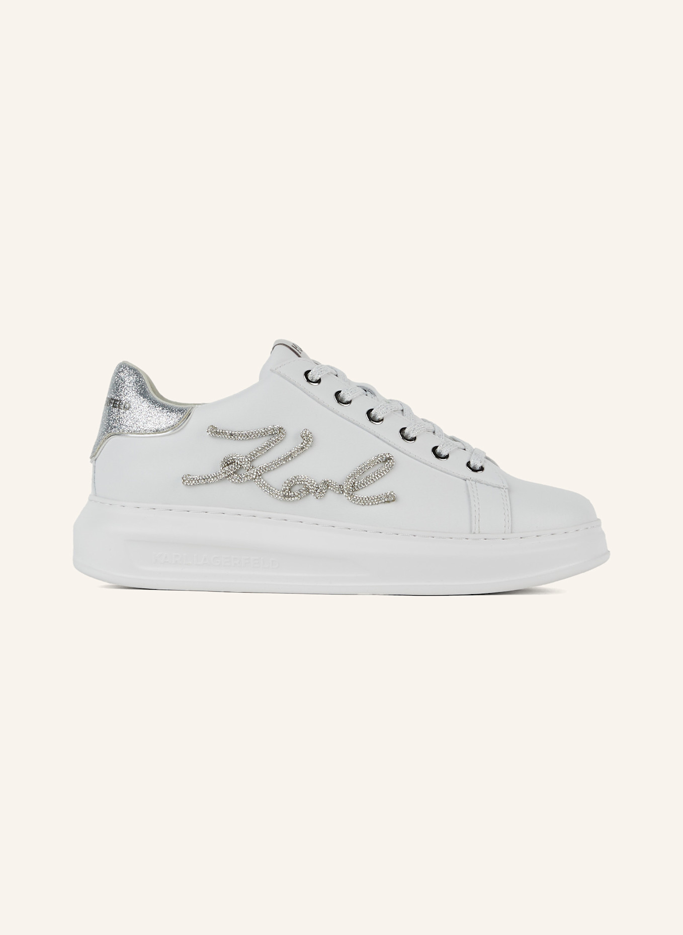 KARL LAGERFELD KAPRI SIGNIA RHINESTONE SNEAKERS, Farbe: WEISS (Bild 3)