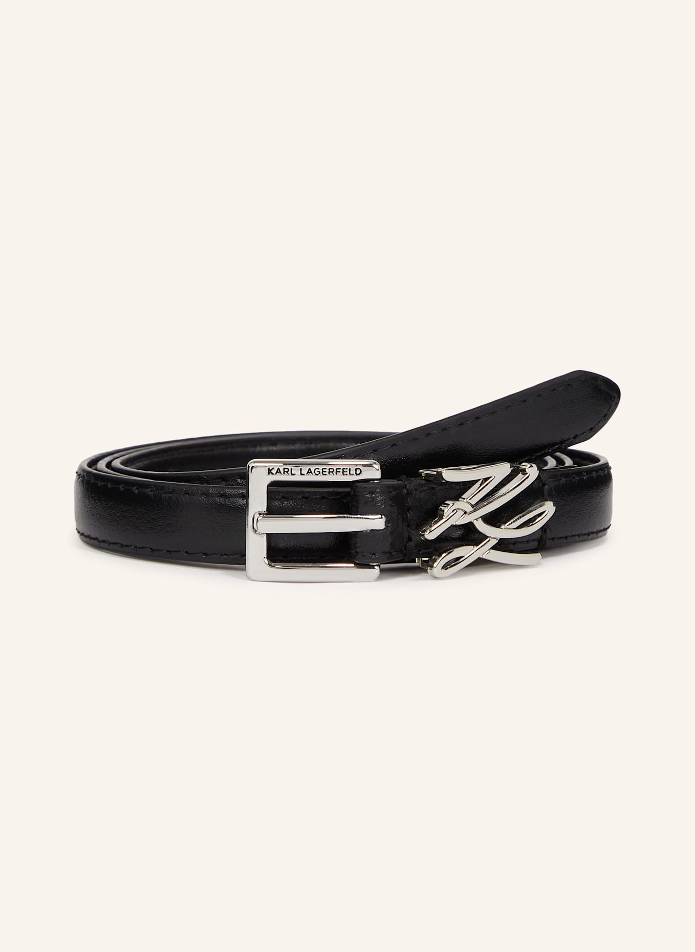 KARL LAGERFELD K/AUTOGRAPH SLIDER BELT, Farbe: SCHWARZ (Bild 1)