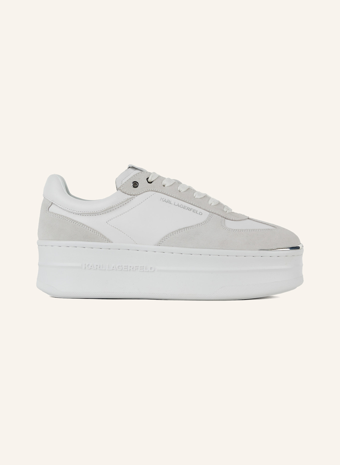 KARL LAGERFELD KOBO APRON FRONT SNEAKERS, Farbe: WEISS (Bild 3)