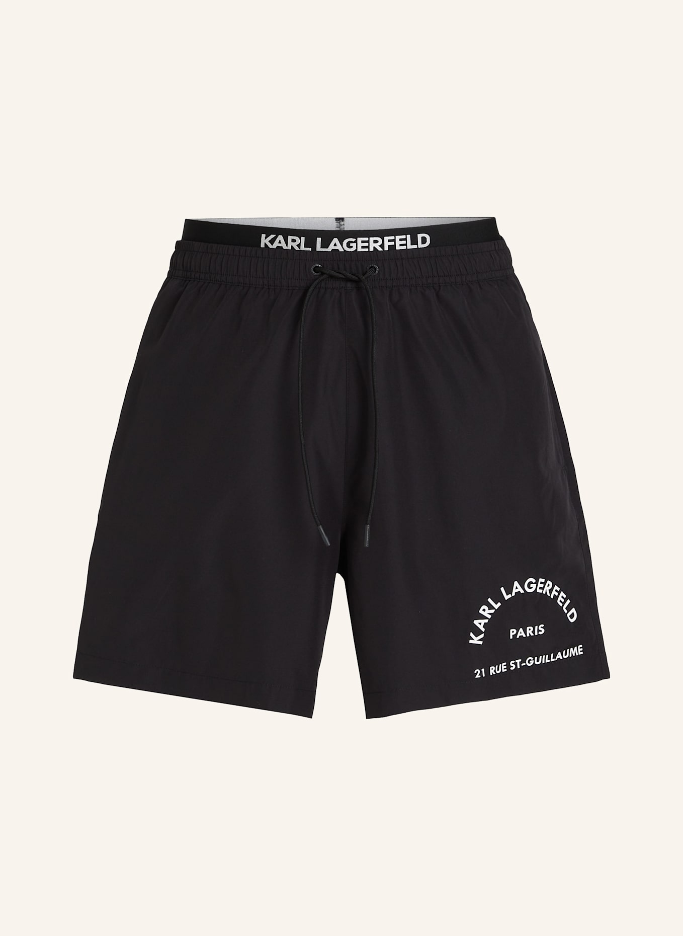 KARL LAGERFELD Badeshorts, Farbe: SCHWARZ (Bild 1)