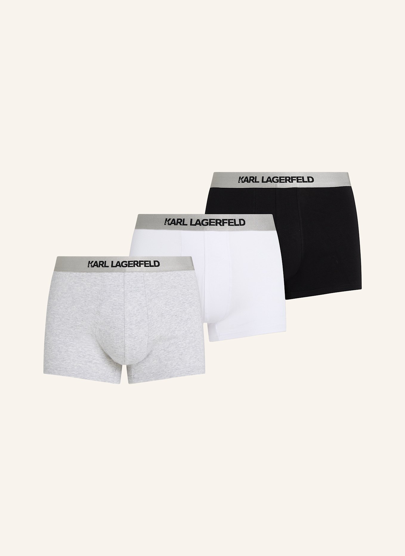 KARL LAGERFELD Unterwäsche Hose: SCHWARZ/ GRAU/ WEISS
