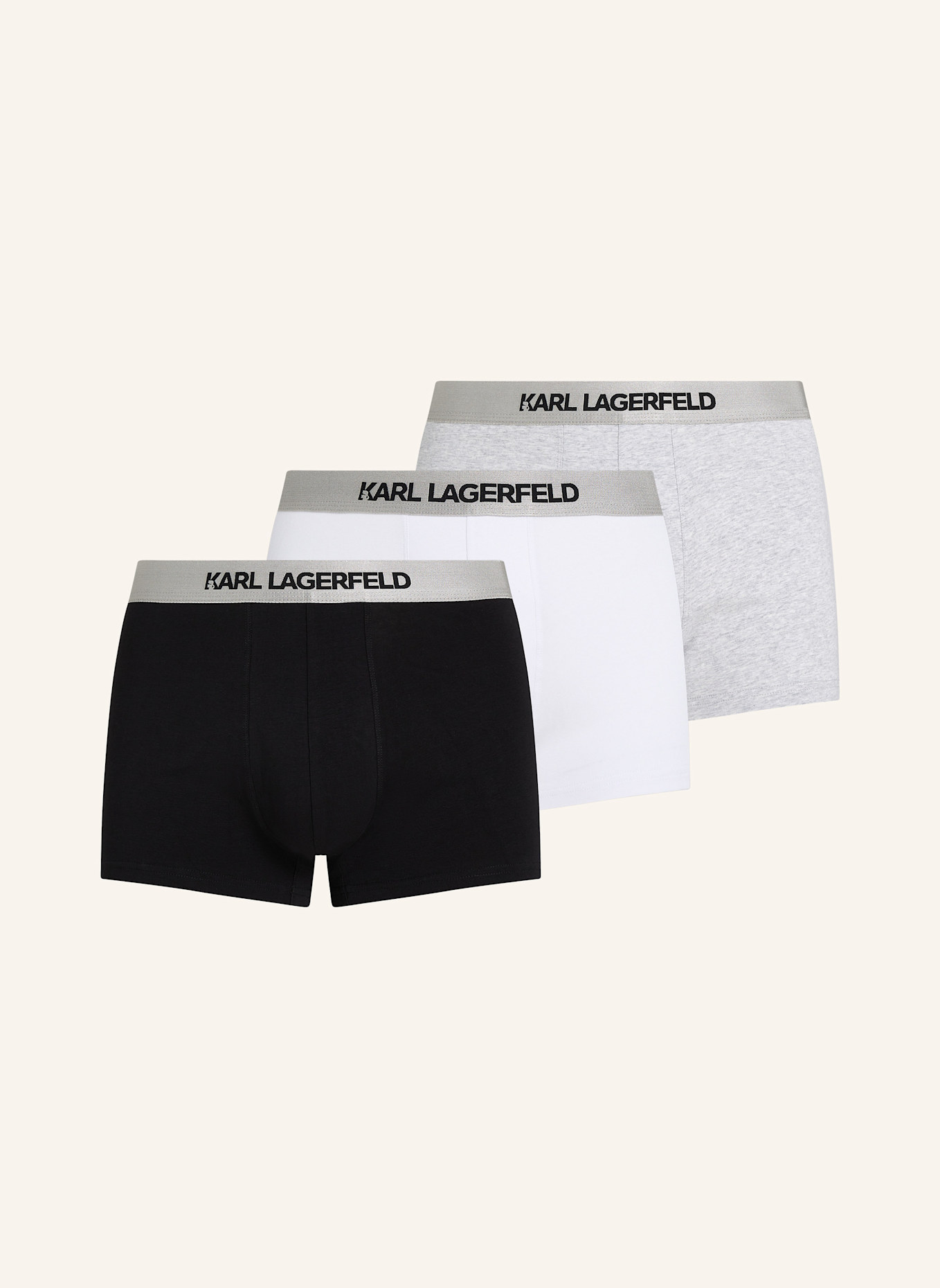 KARL LAGERFELD Unterwäsche Hose: SCHWARZ/ GRAU/ WEISS