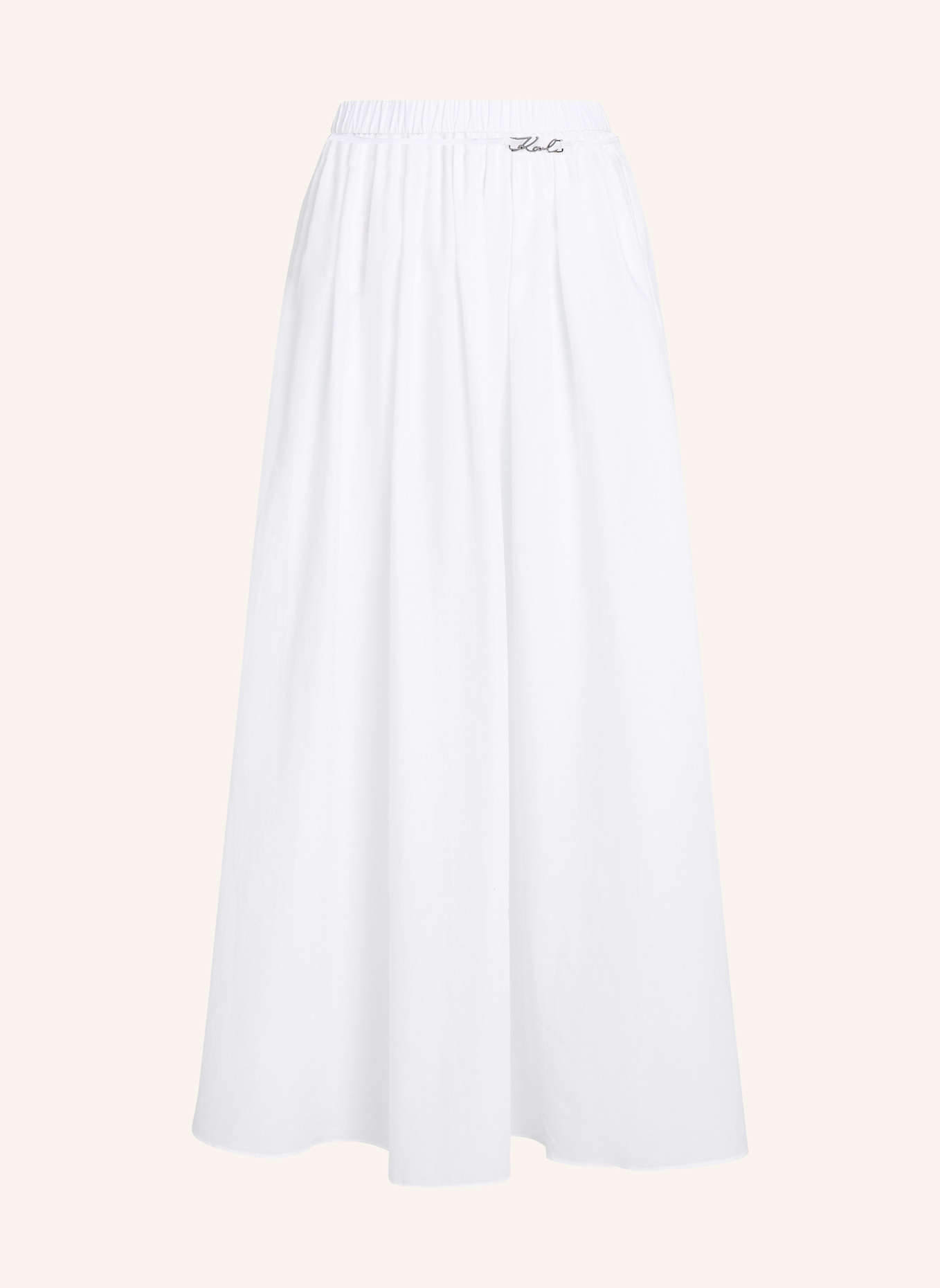 KARL LAGERFELD Maxirock: WEISS