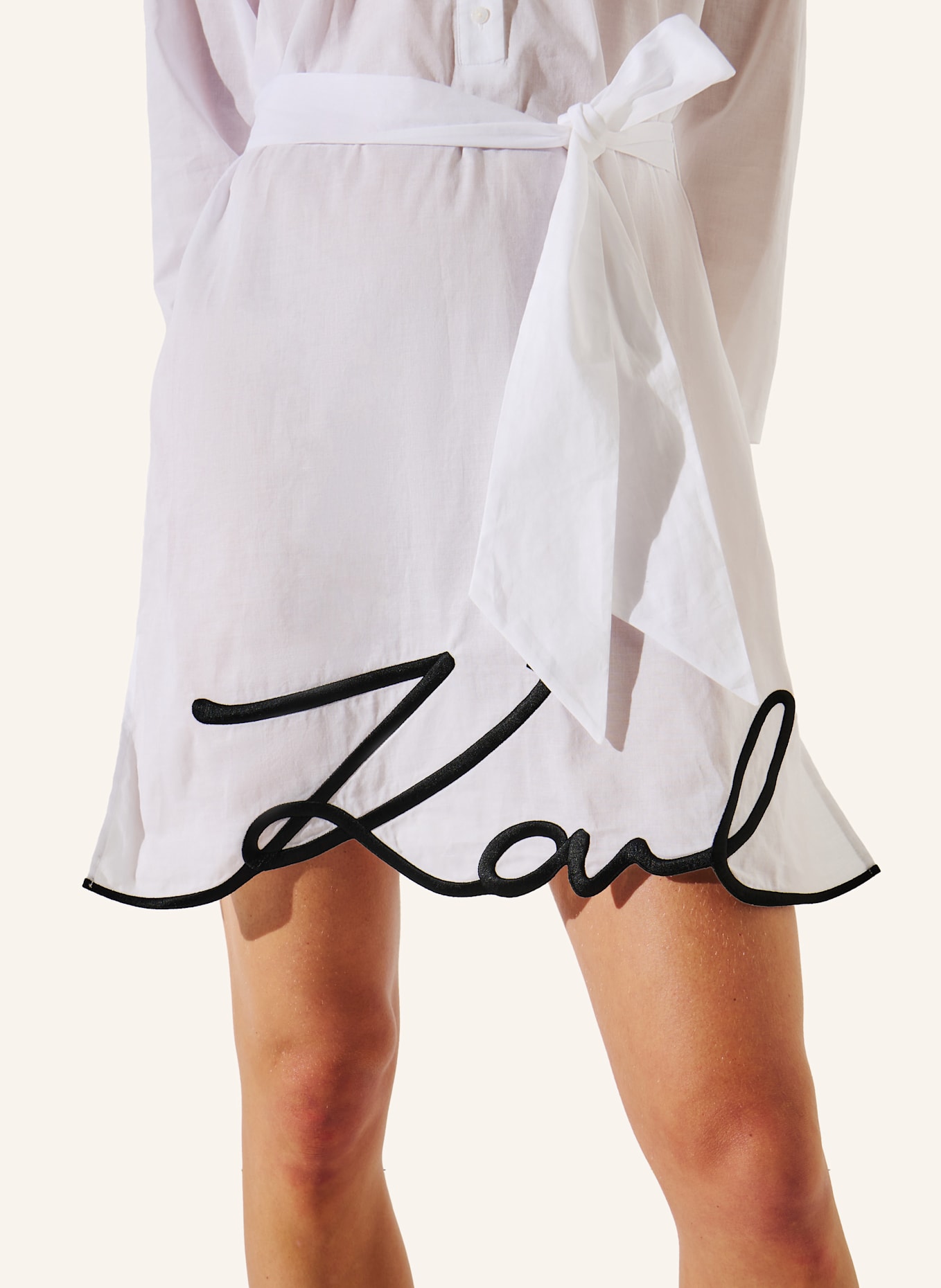 KARL LAGERFELD Strandkleid: WEISS