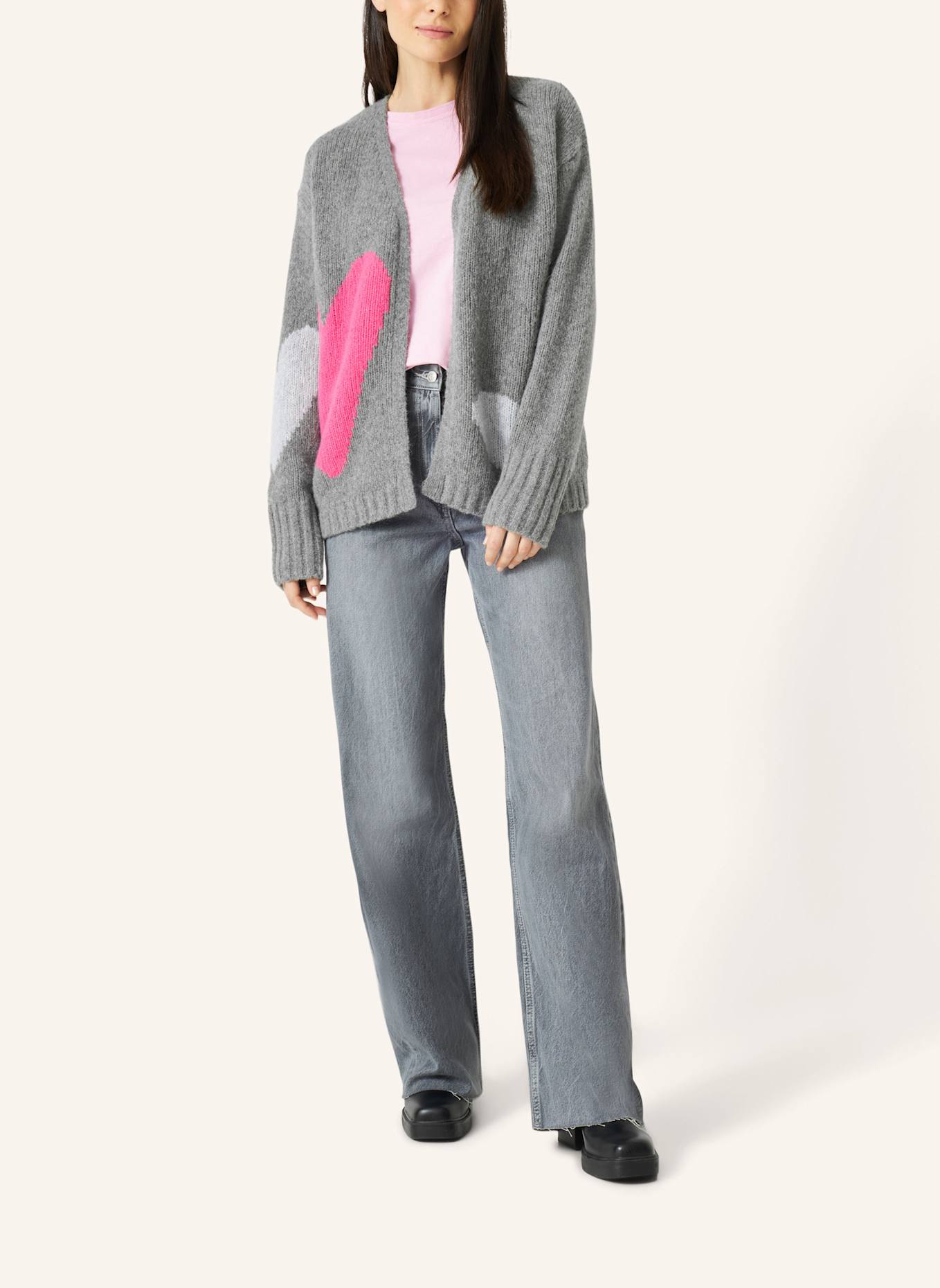 FRIEDA & FREDDIES Strickjacke: GRAU