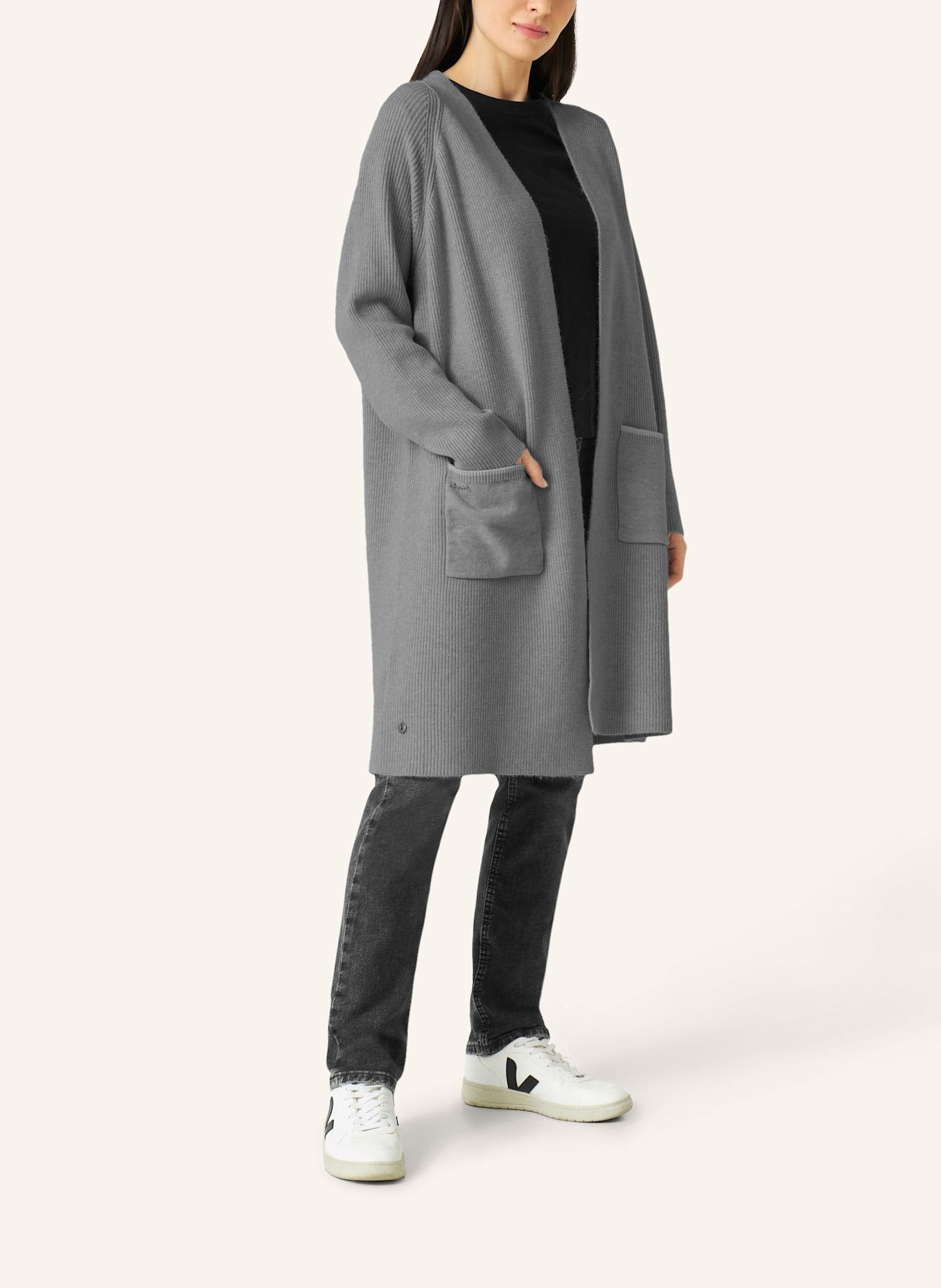 FRIEDA & FREDDIES Strickjacke: DUNKELGRAU