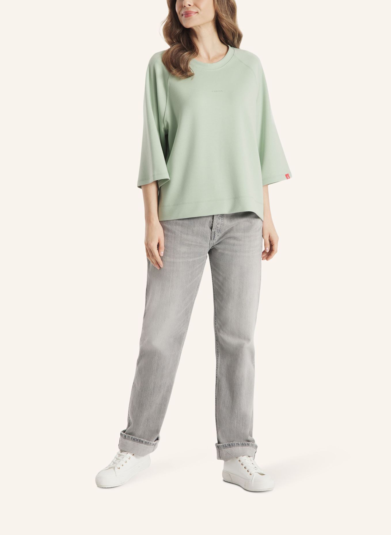 FRIEDA & FREDDIES Sweatshirt mit 3/4-Arm: HELLGRÜN