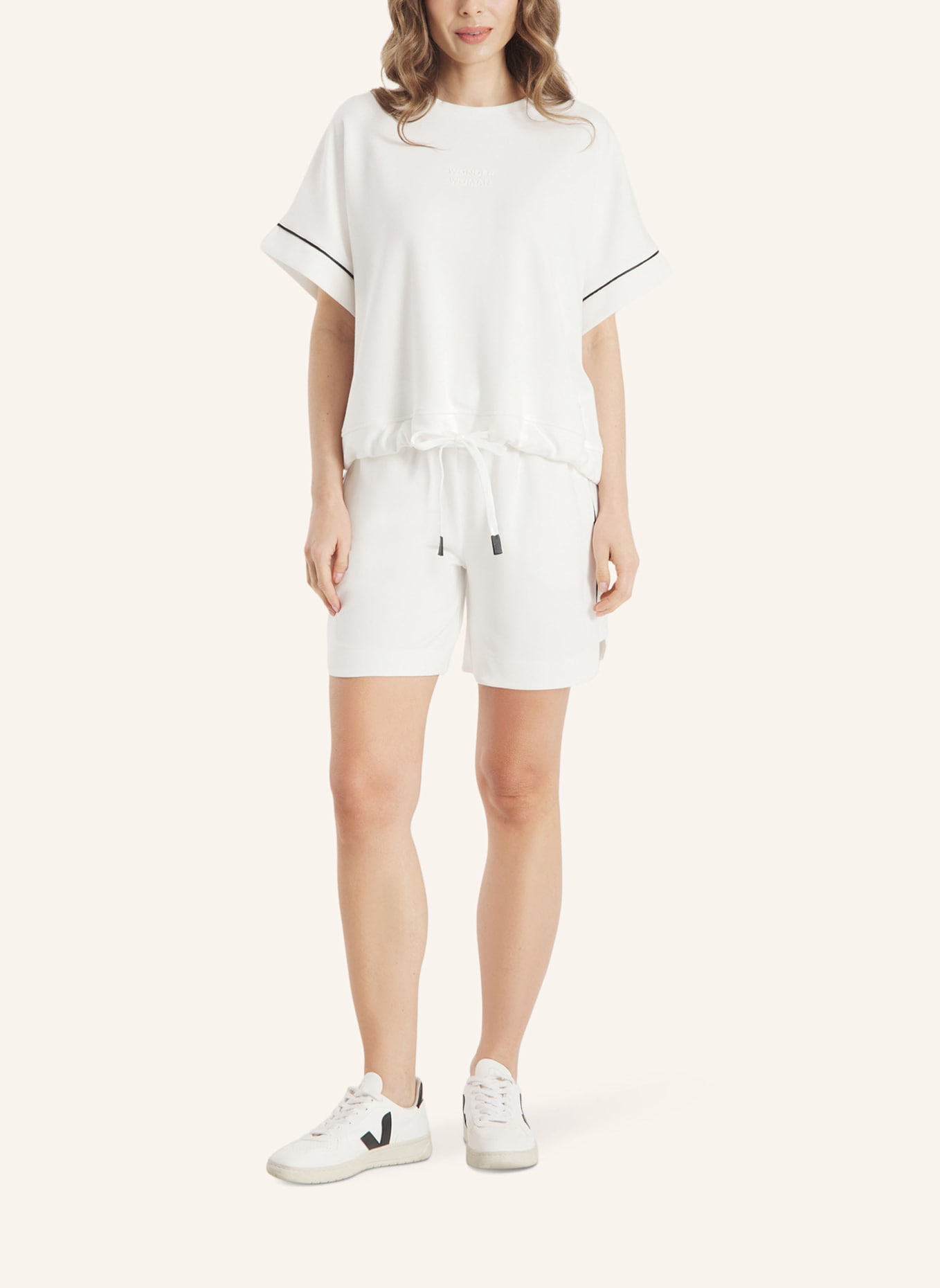 FRIEDA & FREDDIES T-Shirt mit Kordelzug: BEIGE