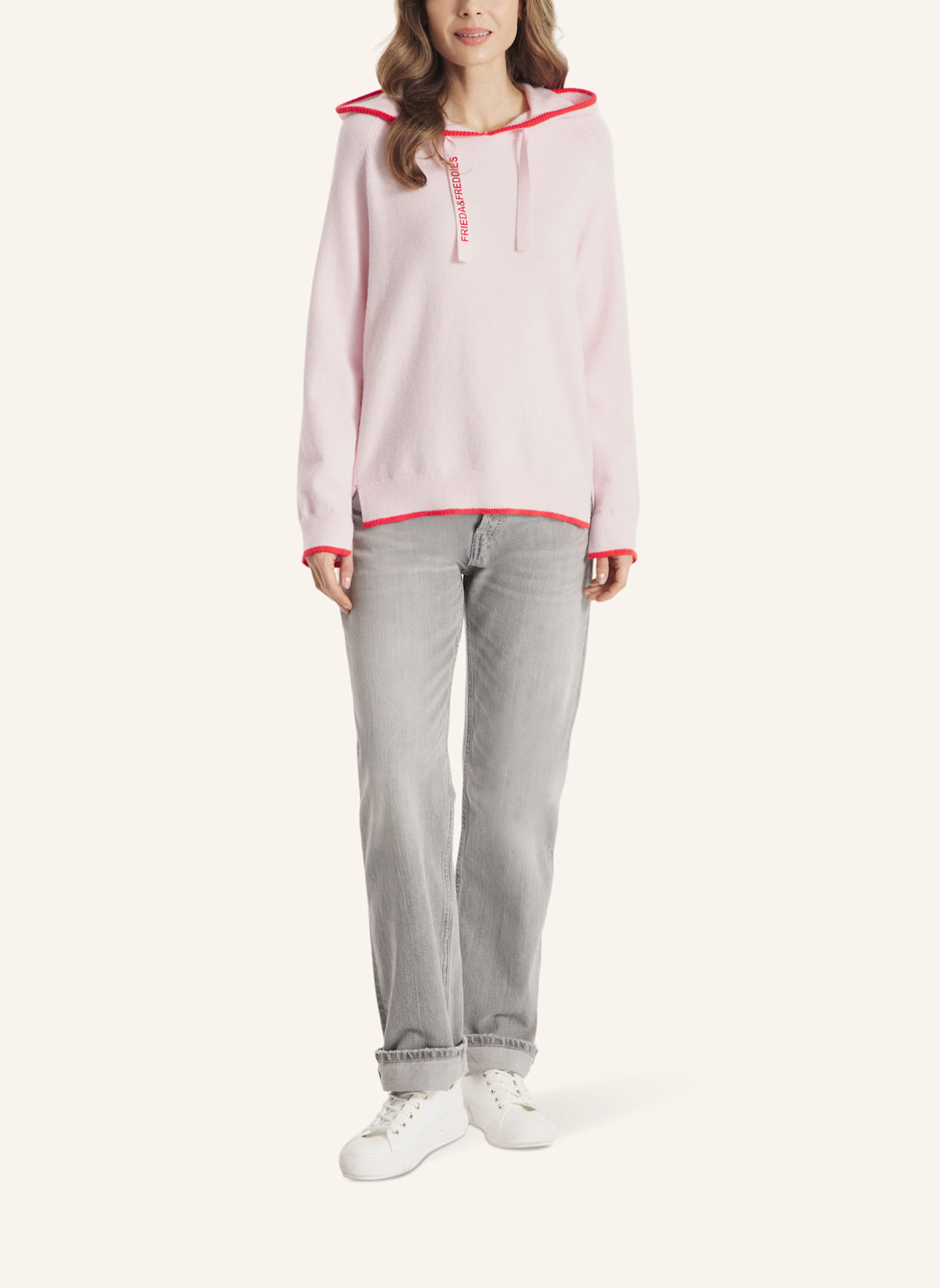 FRIEDA & FREDDIES Hoody: HELLROSA/ HELLBLAU