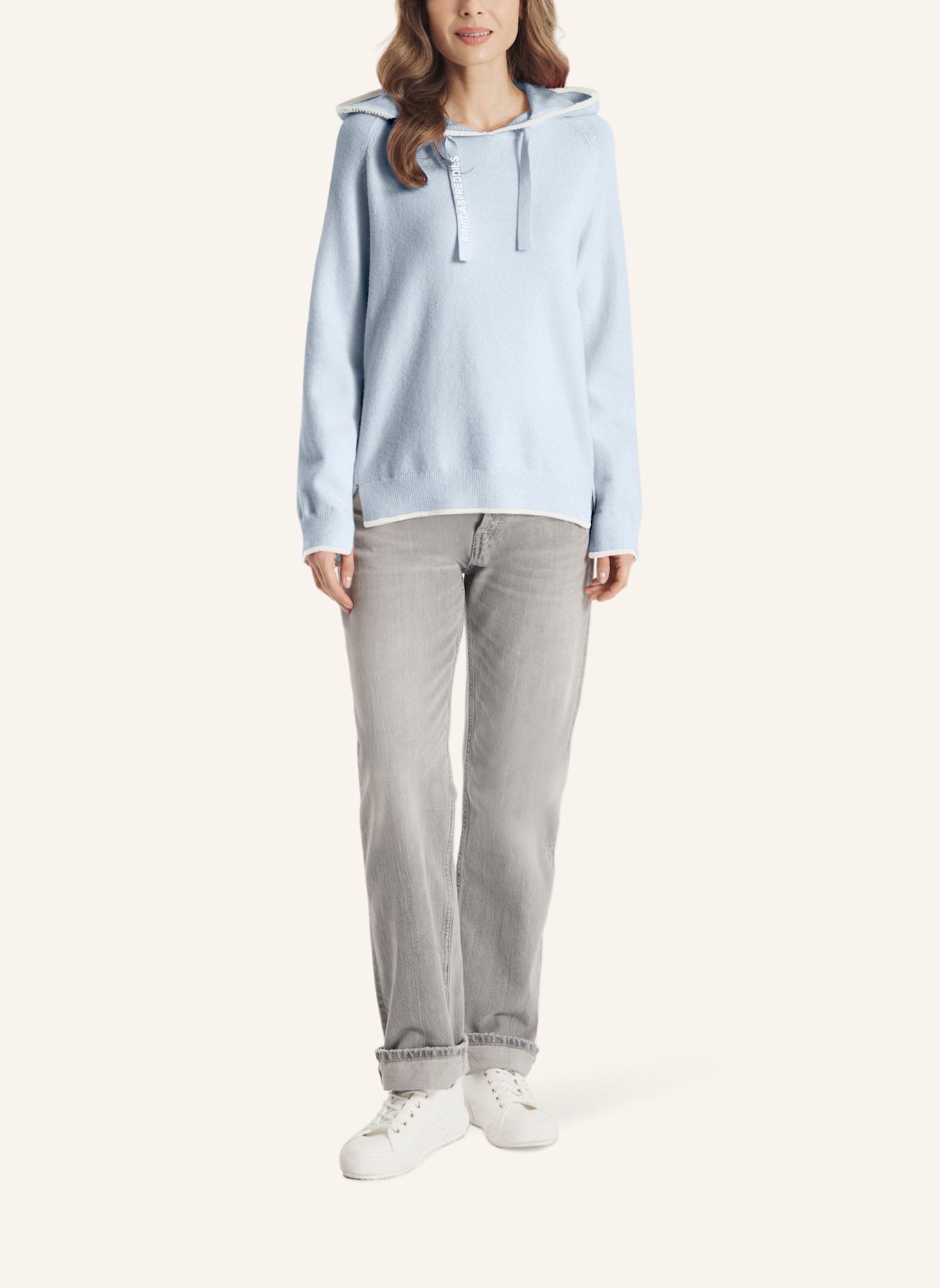 FRIEDA & FREDDIES Hoody: HELLROSA/ HELLBLAU
