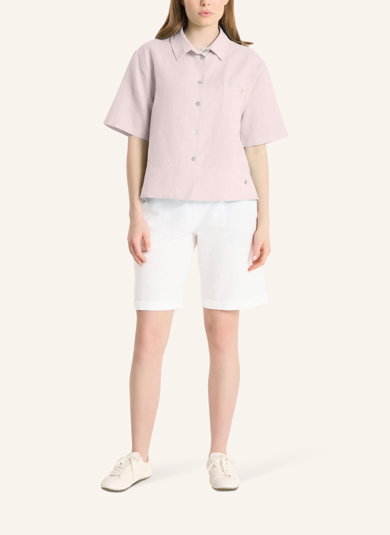 FRIEDA & FREDDIES Blouse: ROSÉ/ HELLBLAU