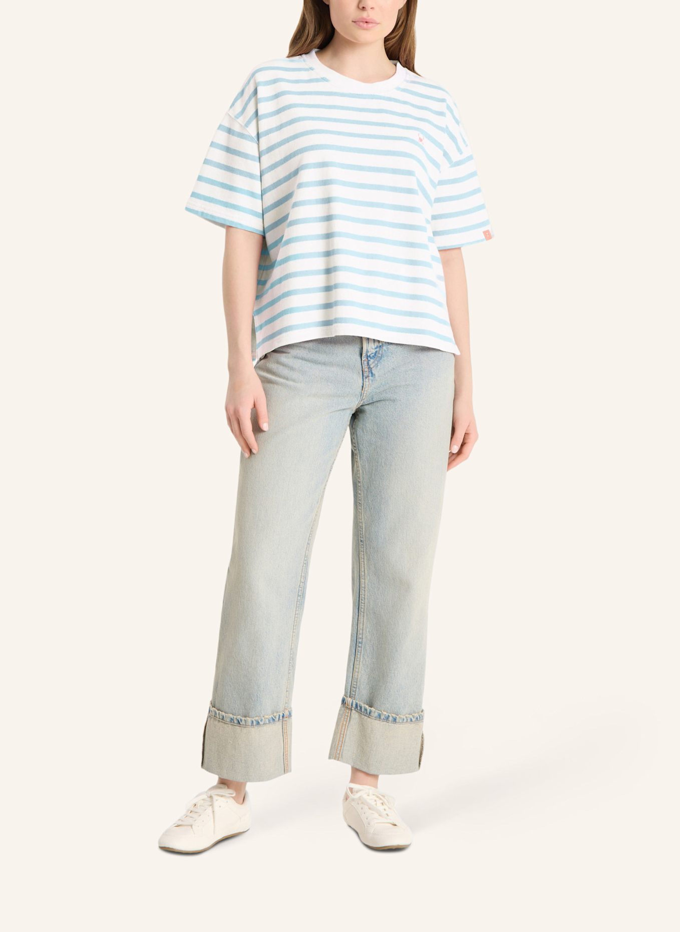 FRIEDA & FREDDIES Sweat-Shirt: ROSÉ/ HELLBLAU