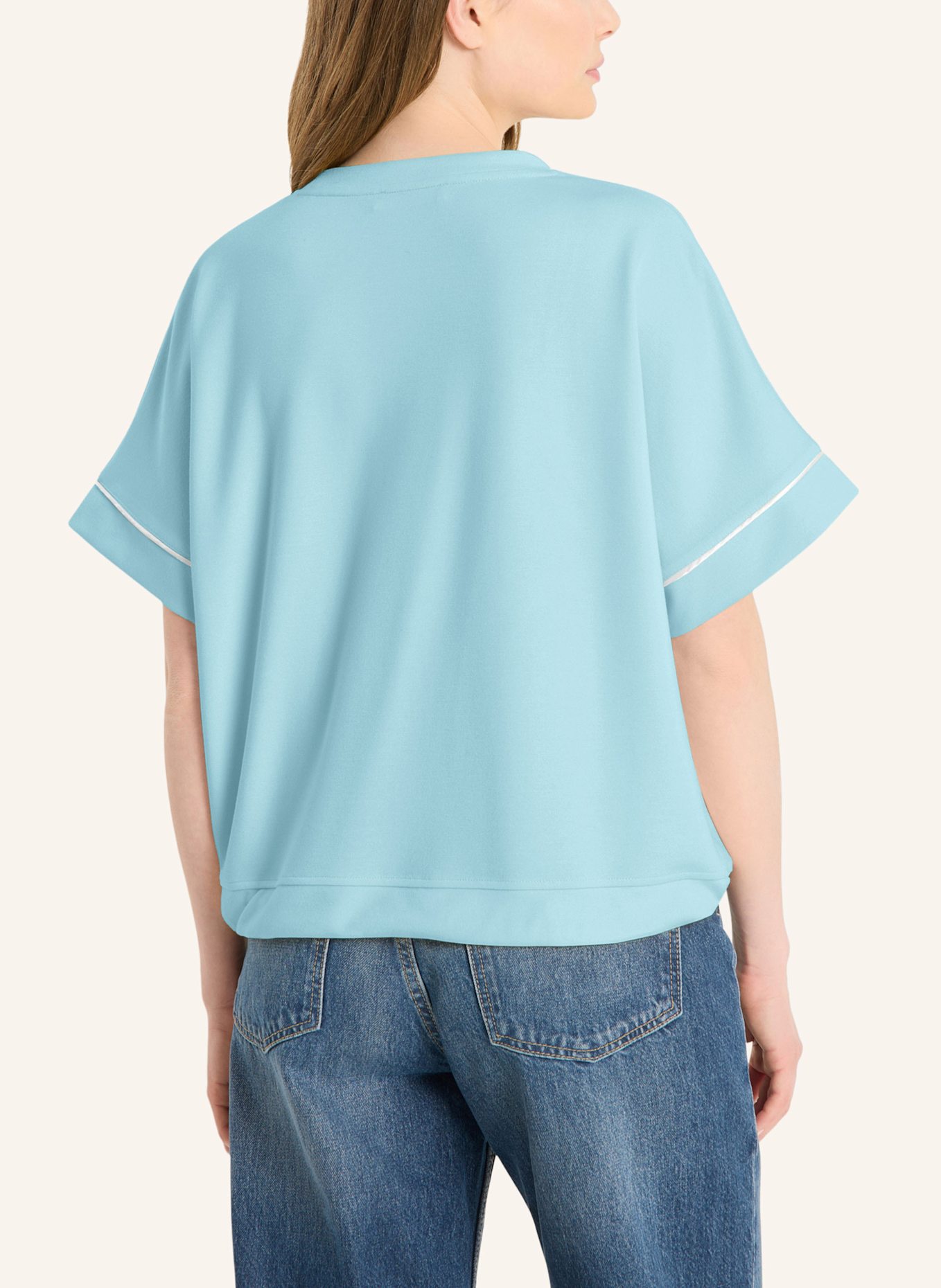 FRIEDA & FREDDIES Sweat-Shirt: BEIGE/ HELLBLAU