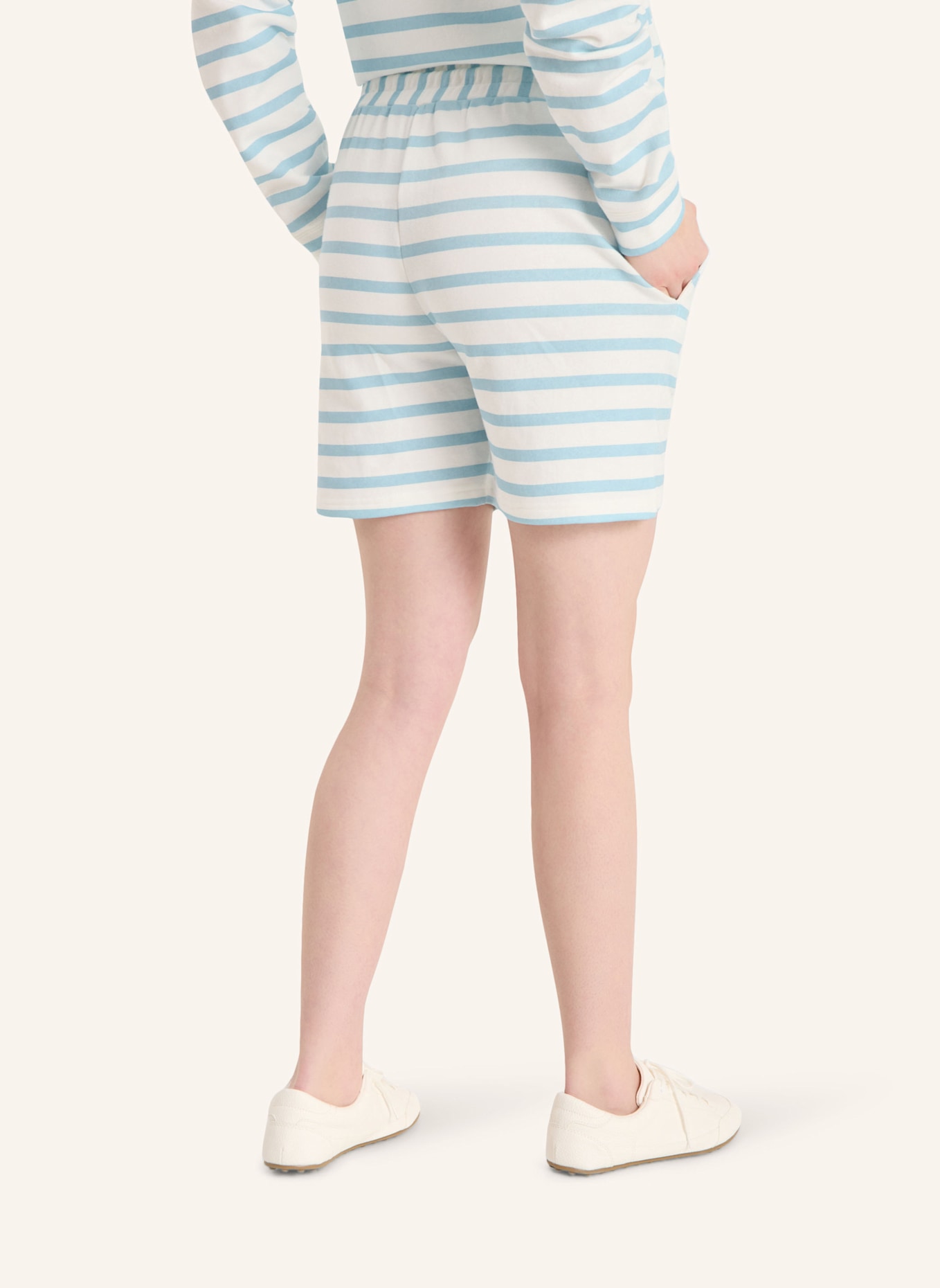 FRIEDA & FREDDIES Sweat-Shorts: ROSÉ/ HELLBLAU