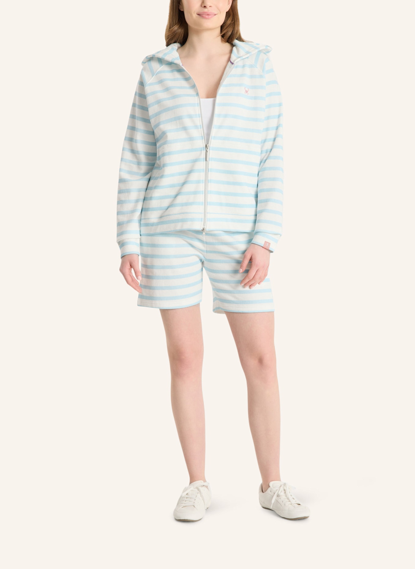 FRIEDA & FREDDIES Sweat-Shorts: ROSÉ/ HELLBLAU