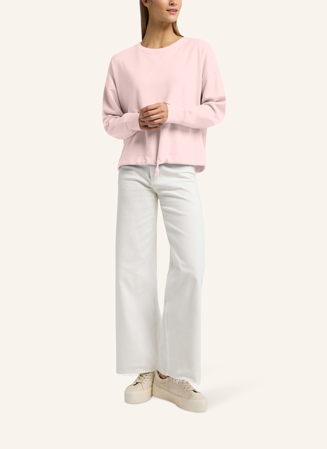 FRIEDA & FREDDIES Sweat-Shirt: BEIGE/ ROSÉ