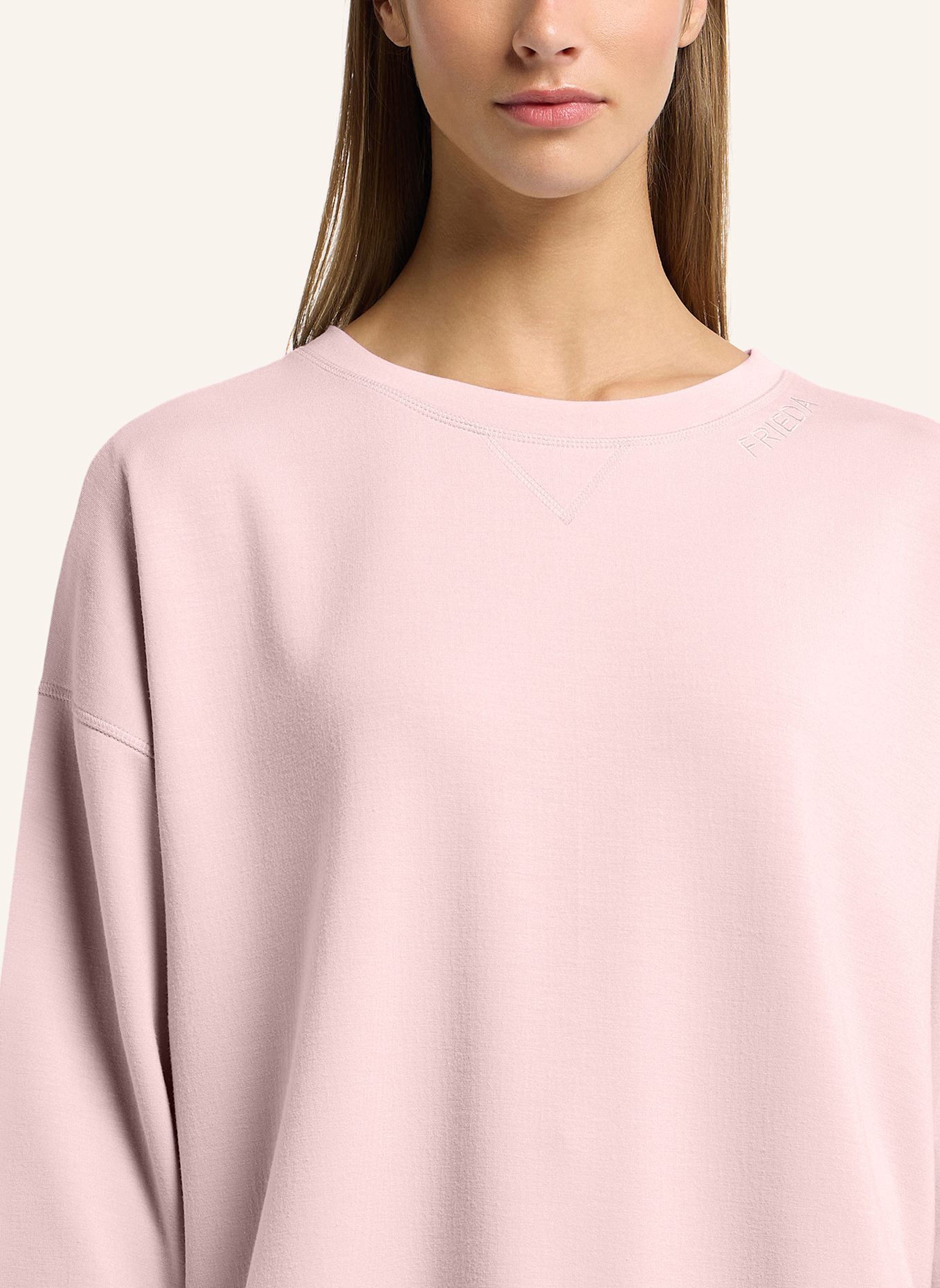 FRIEDA & FREDDIES Sweat-Shirt: BEIGE/ ROSÉ