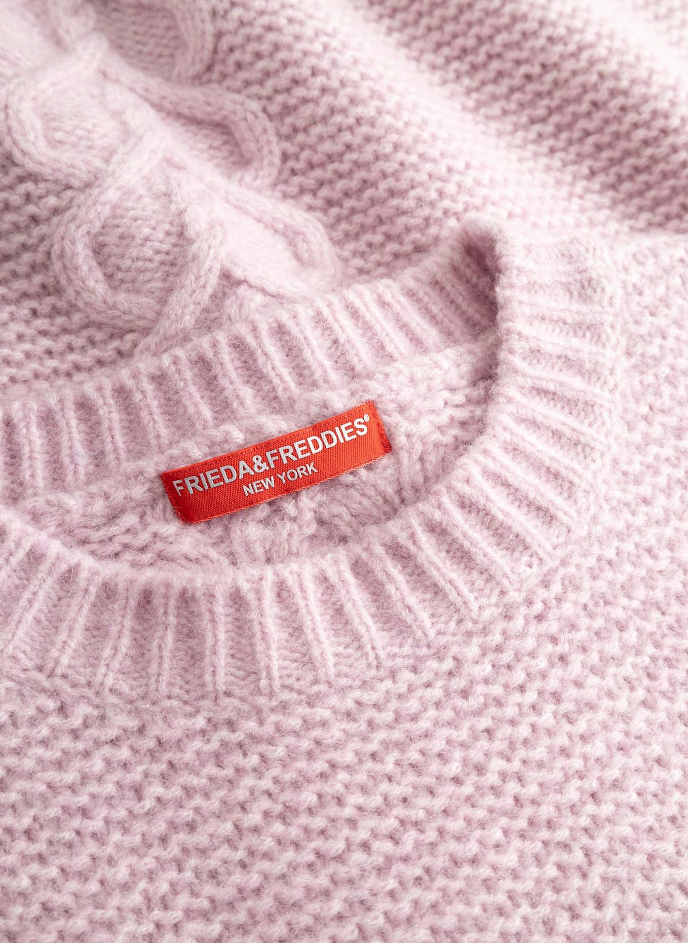 FRIEDA & FREDDIES Pullover mit Zopfstrickdetail: BEIGE