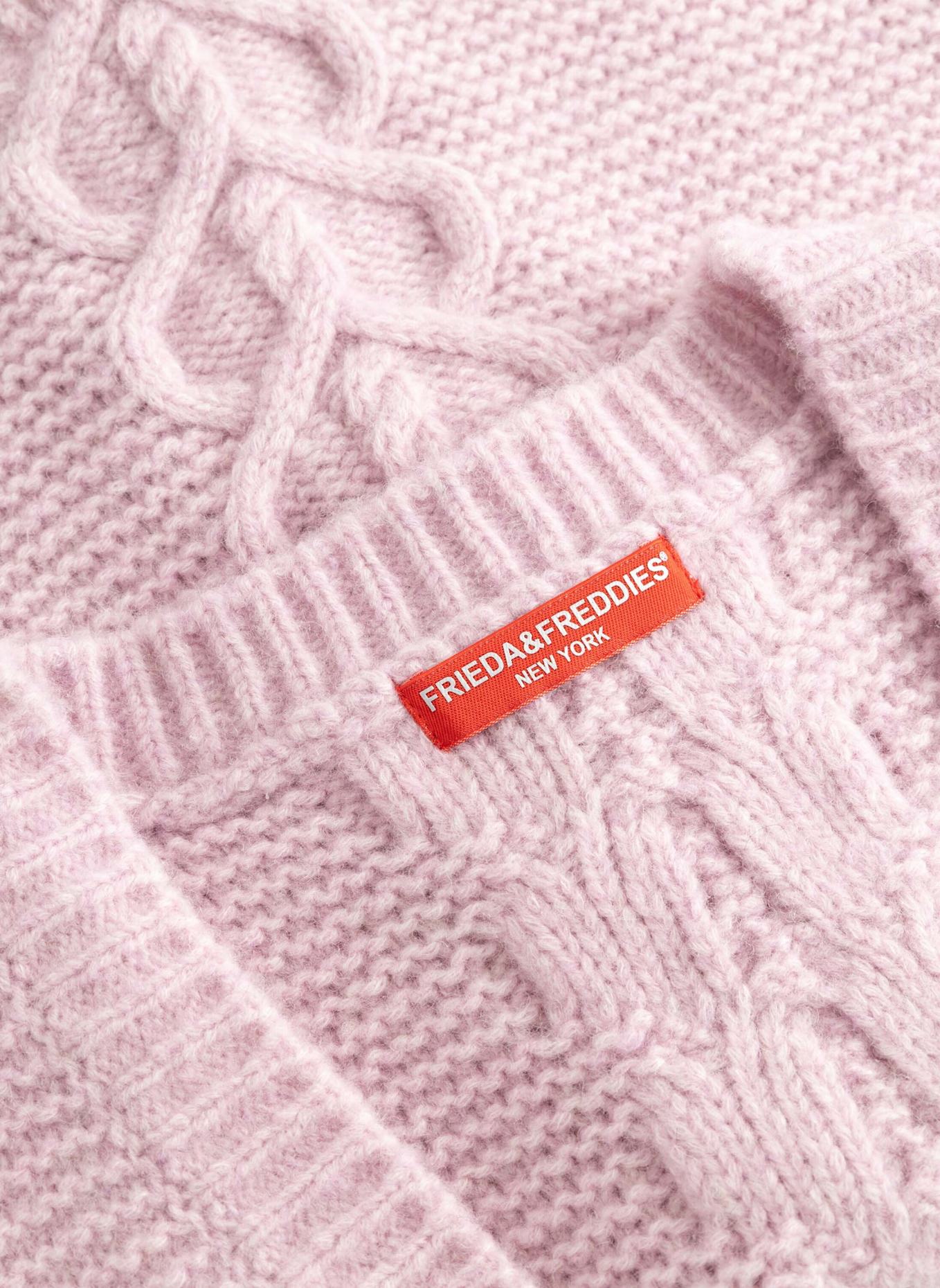FRIEDA & FREDDIES Strickweste mit Zopfmuster: ROSÉ