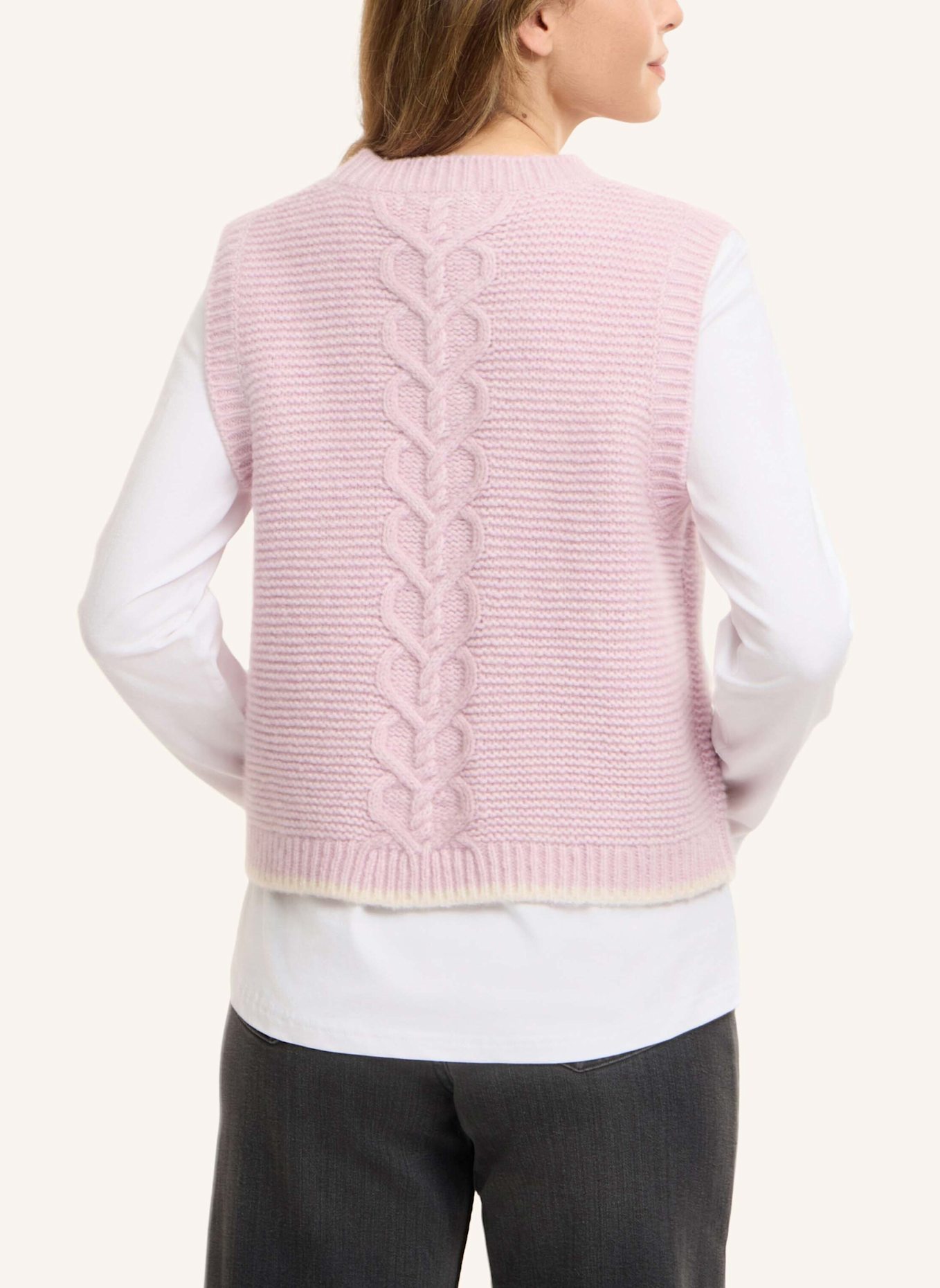 FRIEDA & FREDDIES Strickweste mit Zopfmuster: ROSÉ