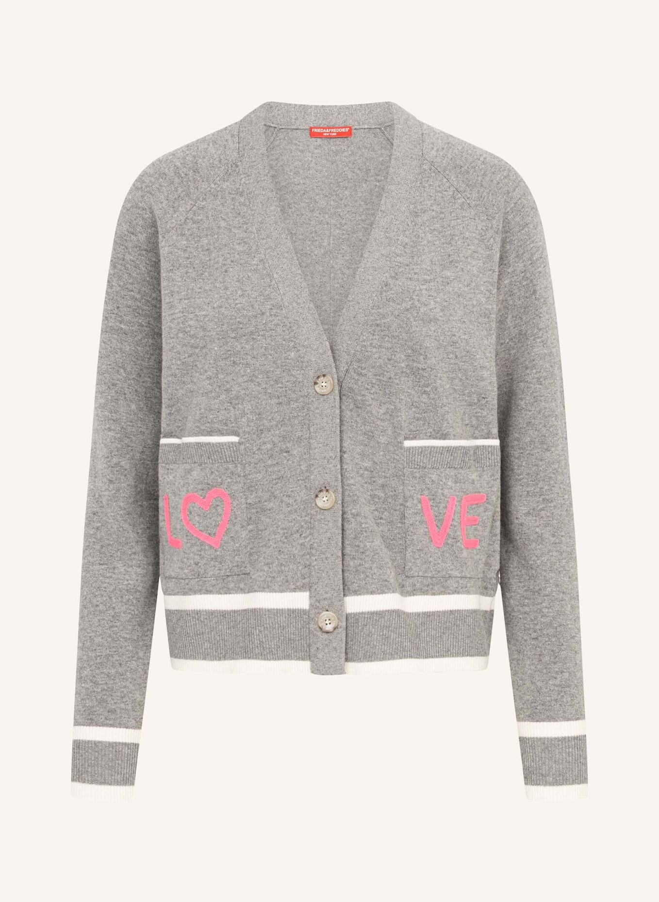 FRIEDA & FREDDIES Strickjacke: GRAU
